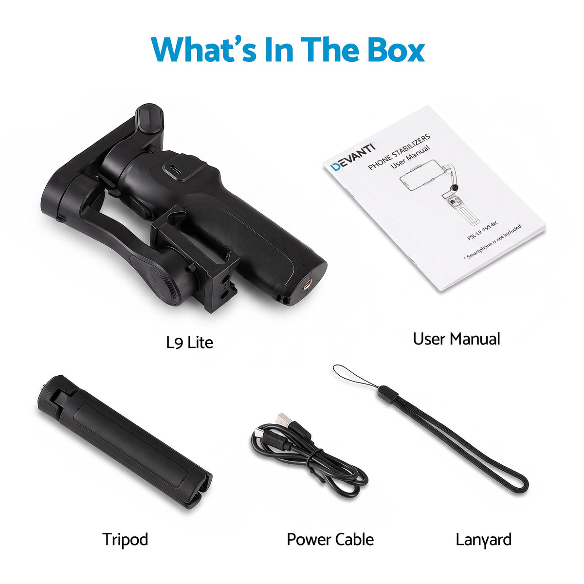 3-Axis Smartphone Gimbal Stabilizer with Tripod and Foldable Selfie Stick