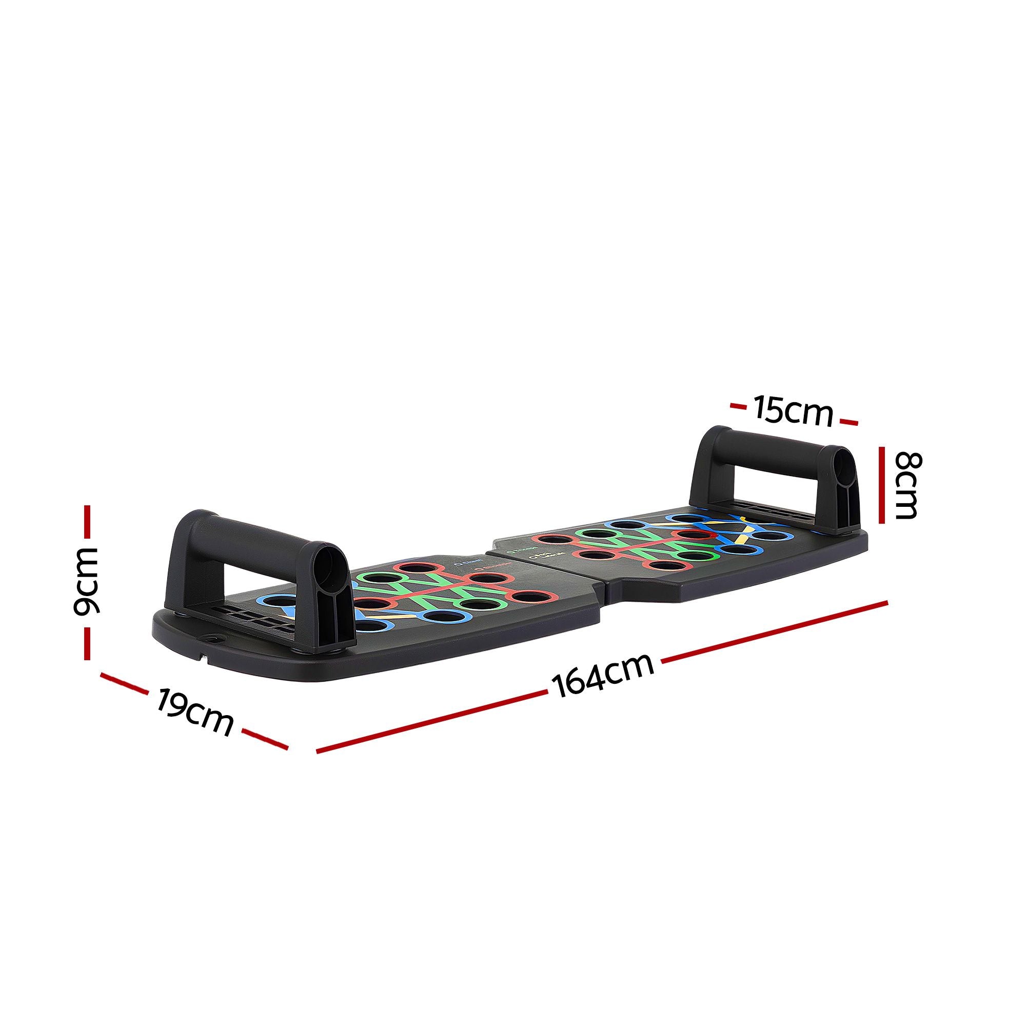 Multi-Function Push Up Workout Board with Rack - Black