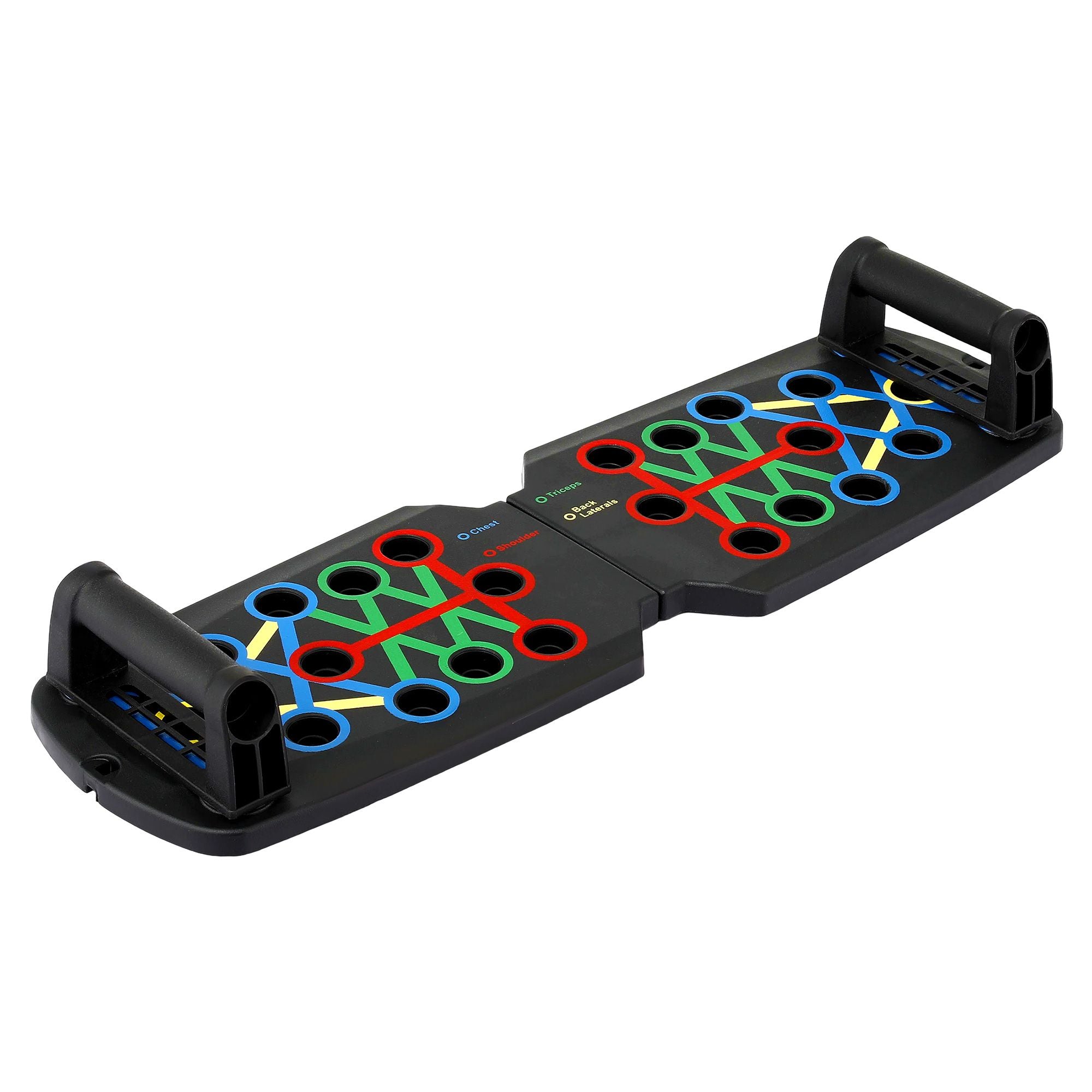 Multi-Function Push Up Workout Board with Rack - Black