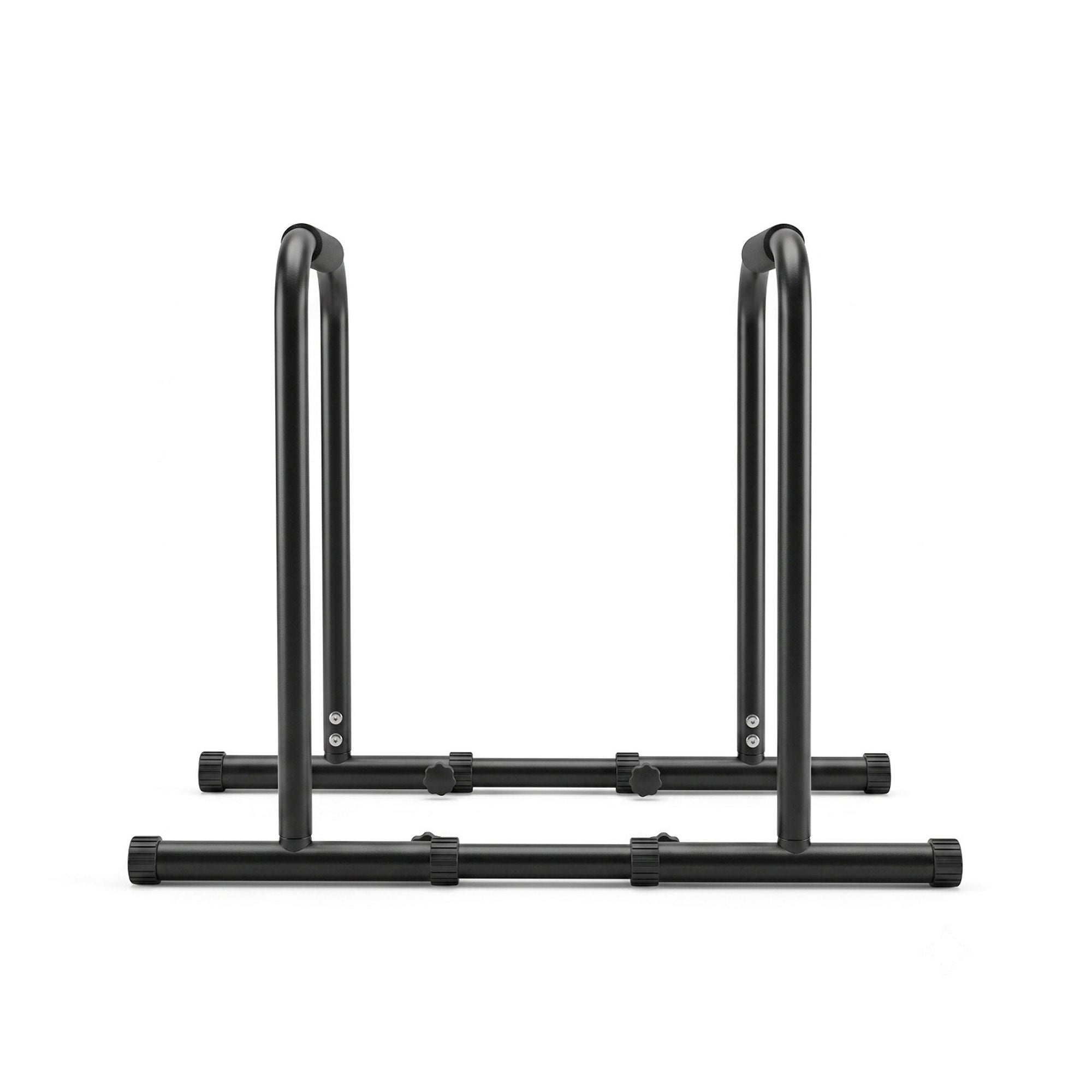 Dip Station Parallette Bars Home Gym Workout Stand Black