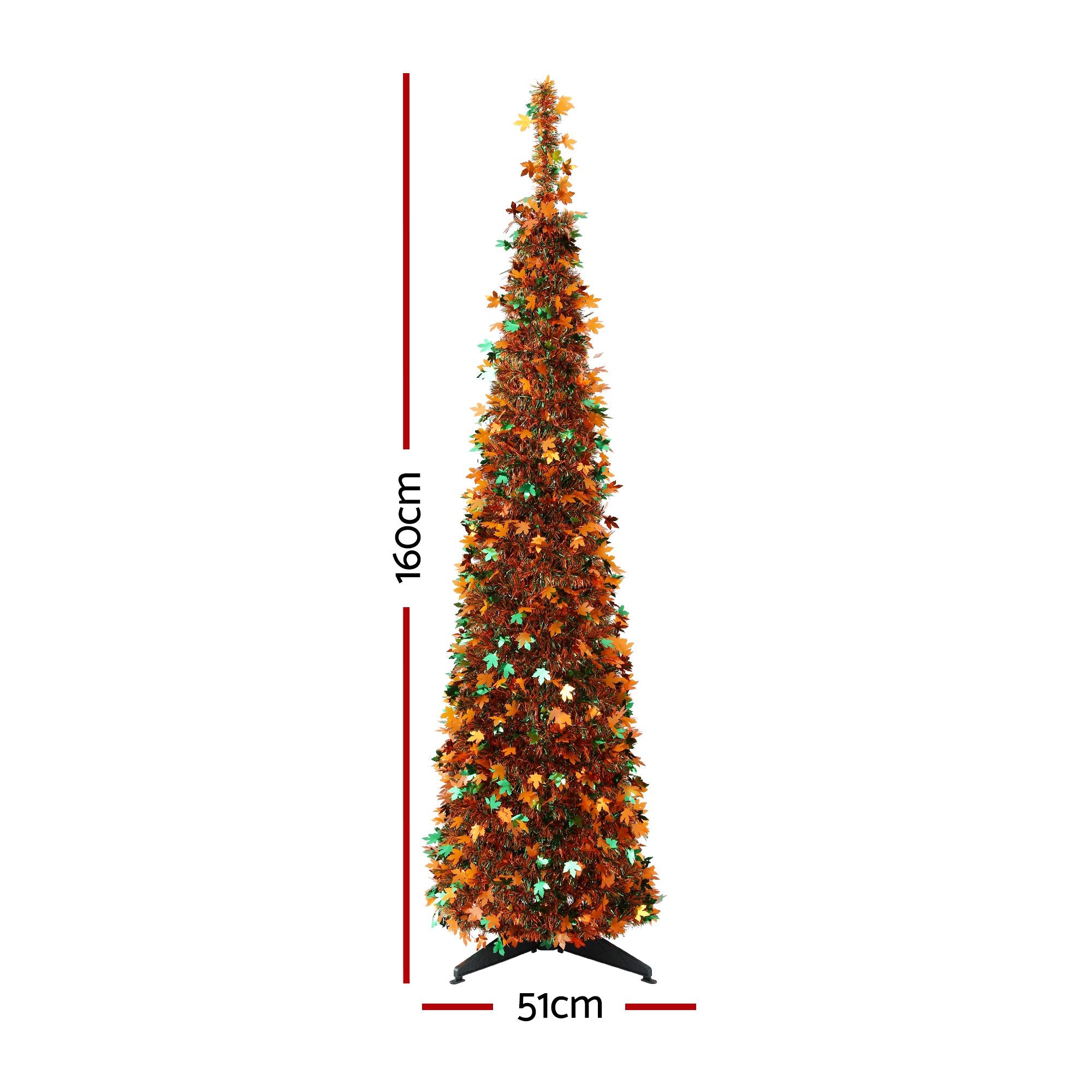 160cm Pop Up Christmas Tree Artificial Christmas Tree Golden Maple Leaf