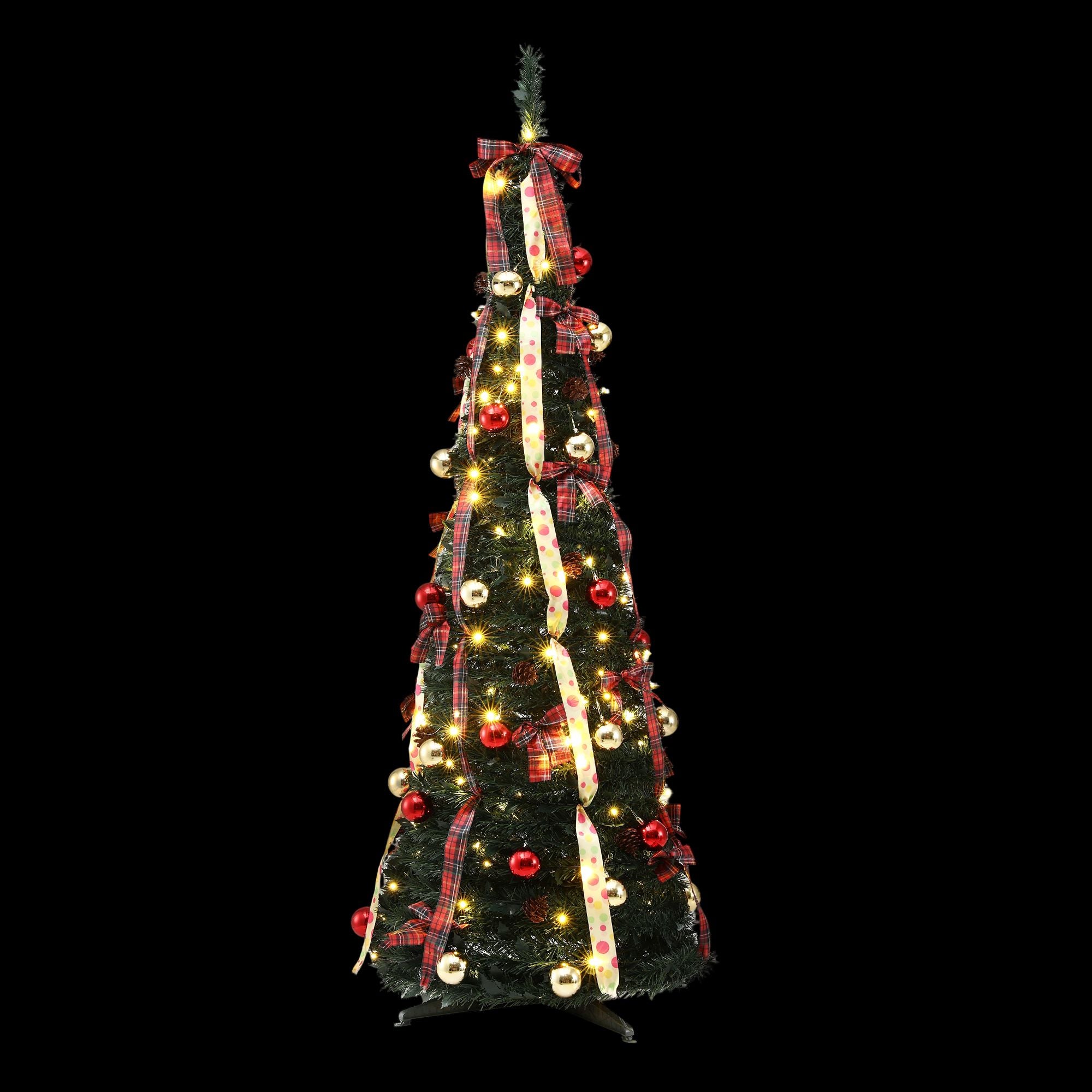 Pop Up Christmas Tree Pre Decorated Artificial Christmas Tree 197cm