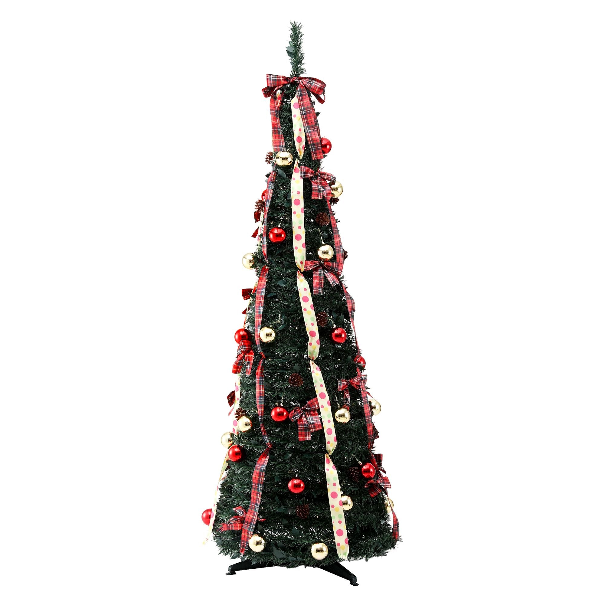Pop Up Christmas Tree Pre Decorated Artificial Christmas Tree 197cm