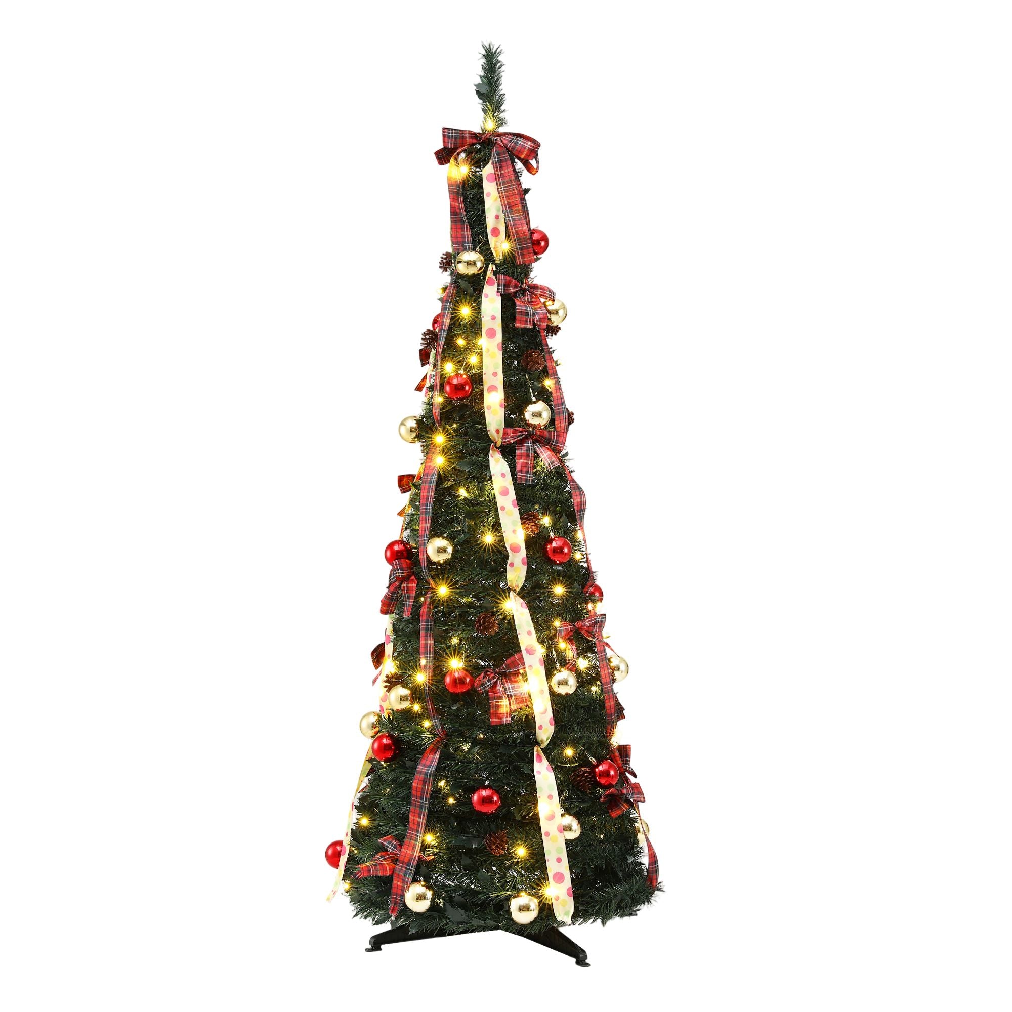 Pop Up Christmas Tree Pre Decorated Artificial Christmas Tree 197cm