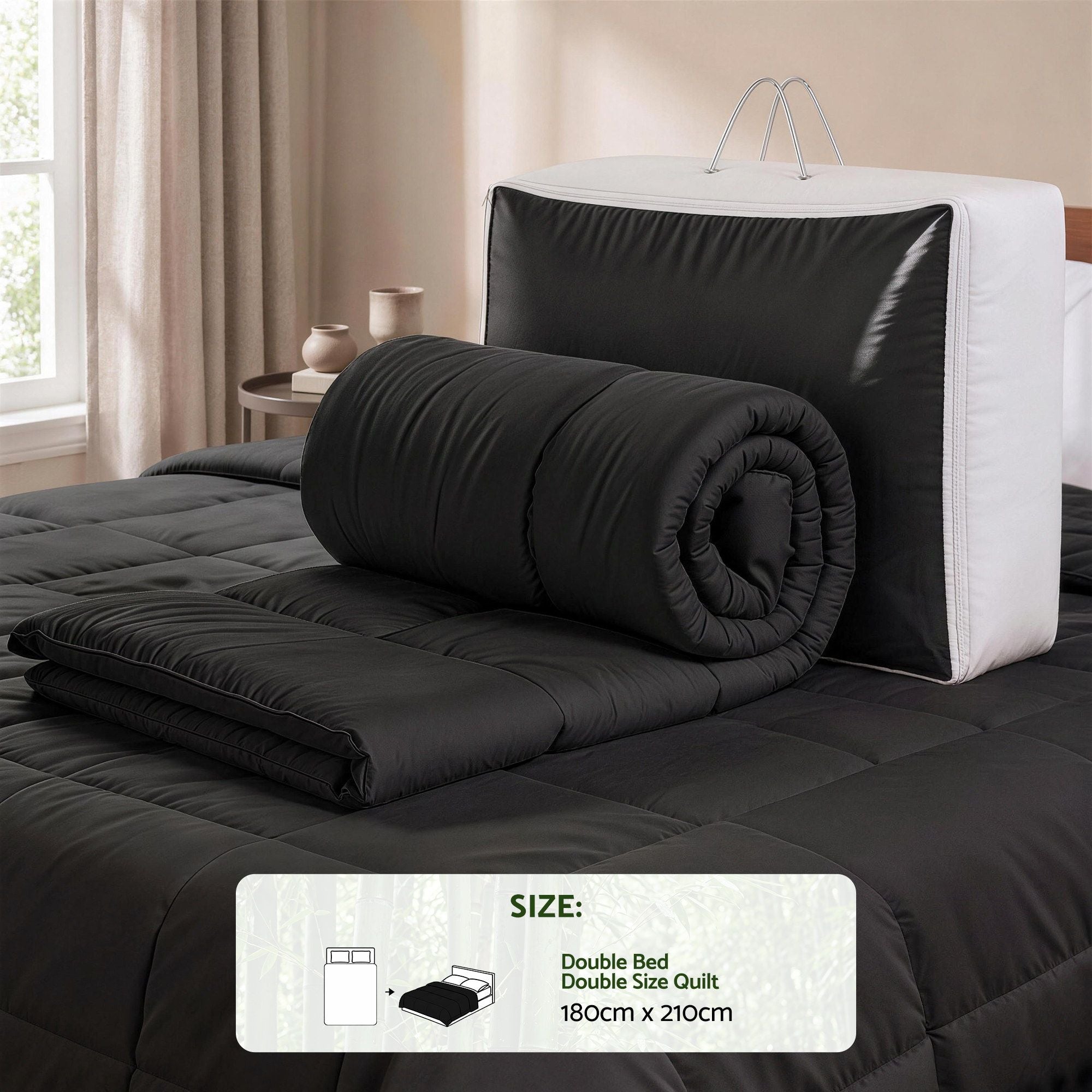 200GSM Bamboo Microfibre Double Quilt Lightweight All Season Doona Duvet