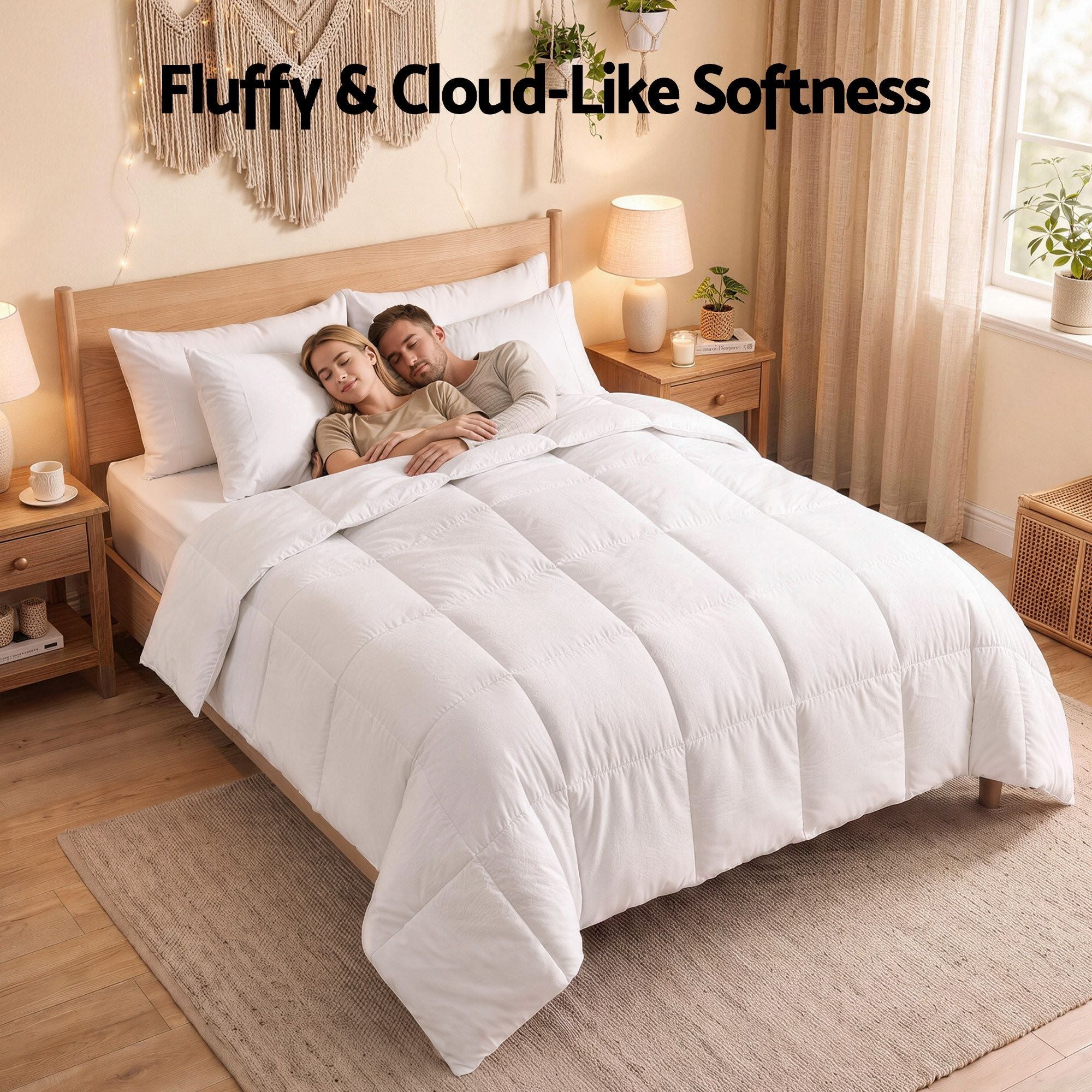 Double Quilt, 200GSM Summer Duck Down Feather Doona Insert