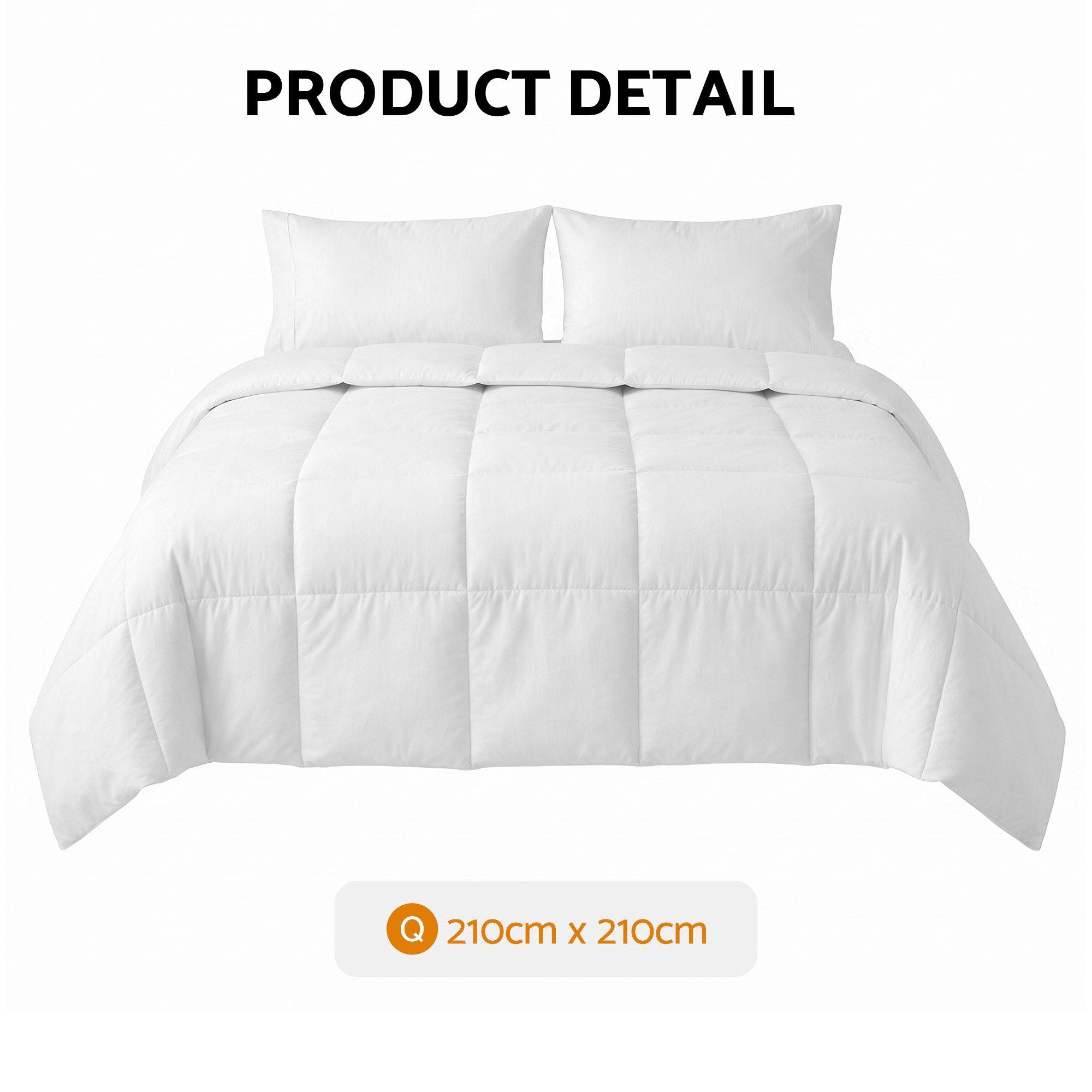 Queen Quilt, 200GSM Summer Duck Down Feather Doona Insert