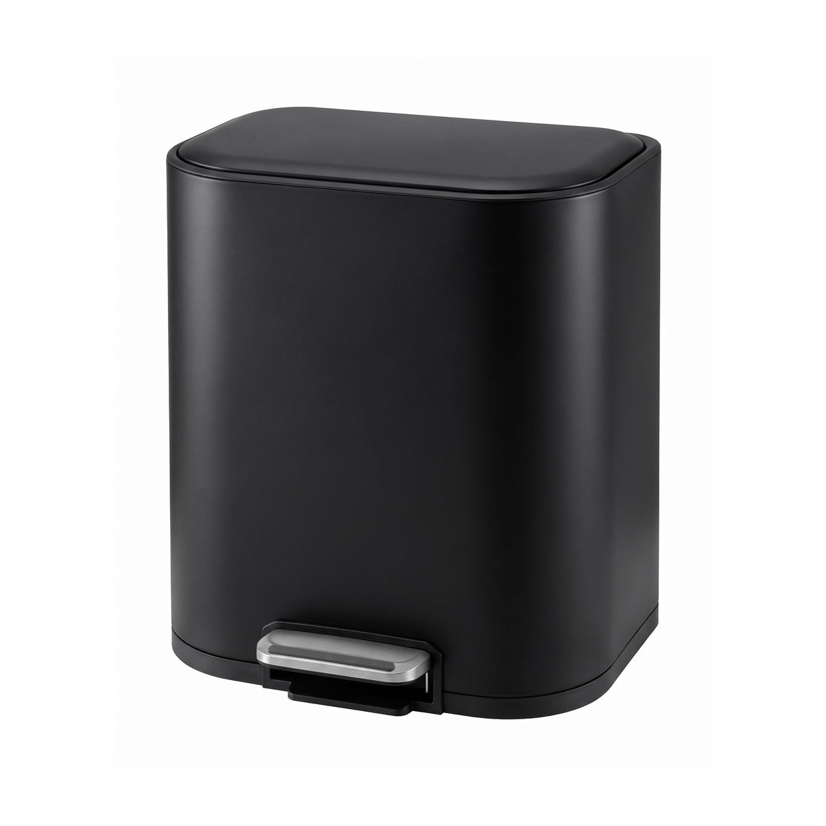 20L Steel Pedal Trash Bin with Soft Close Lid - Black