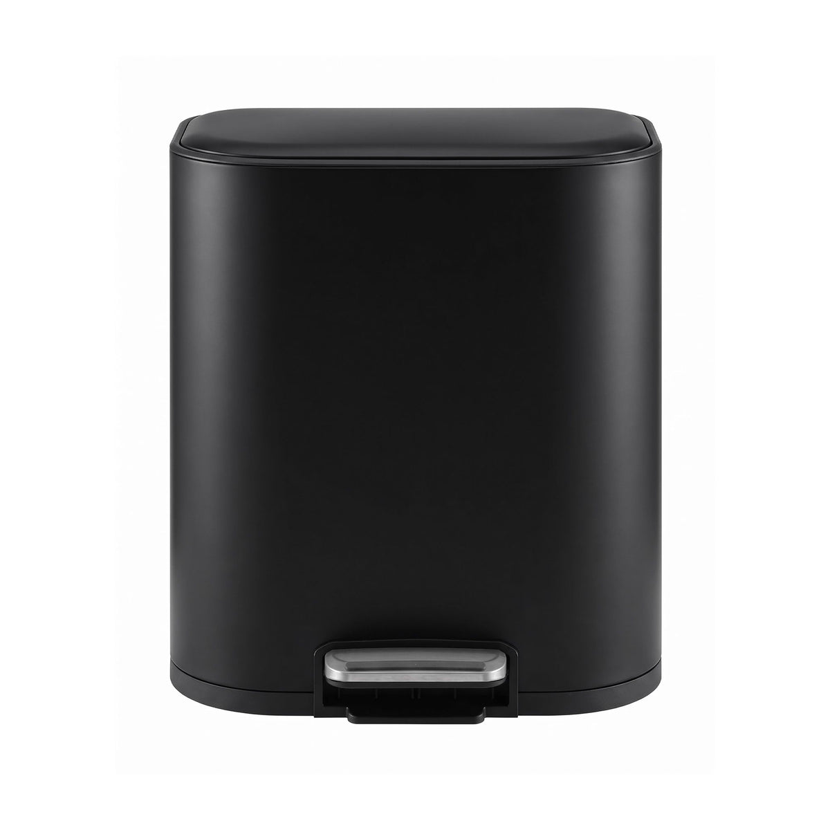 20L Steel Pedal Trash Bin with Soft Close Lid - Black