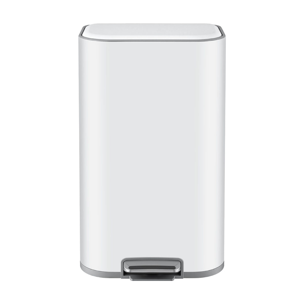 30L Pedal Rubbish Bin with Soft Close Lid - White