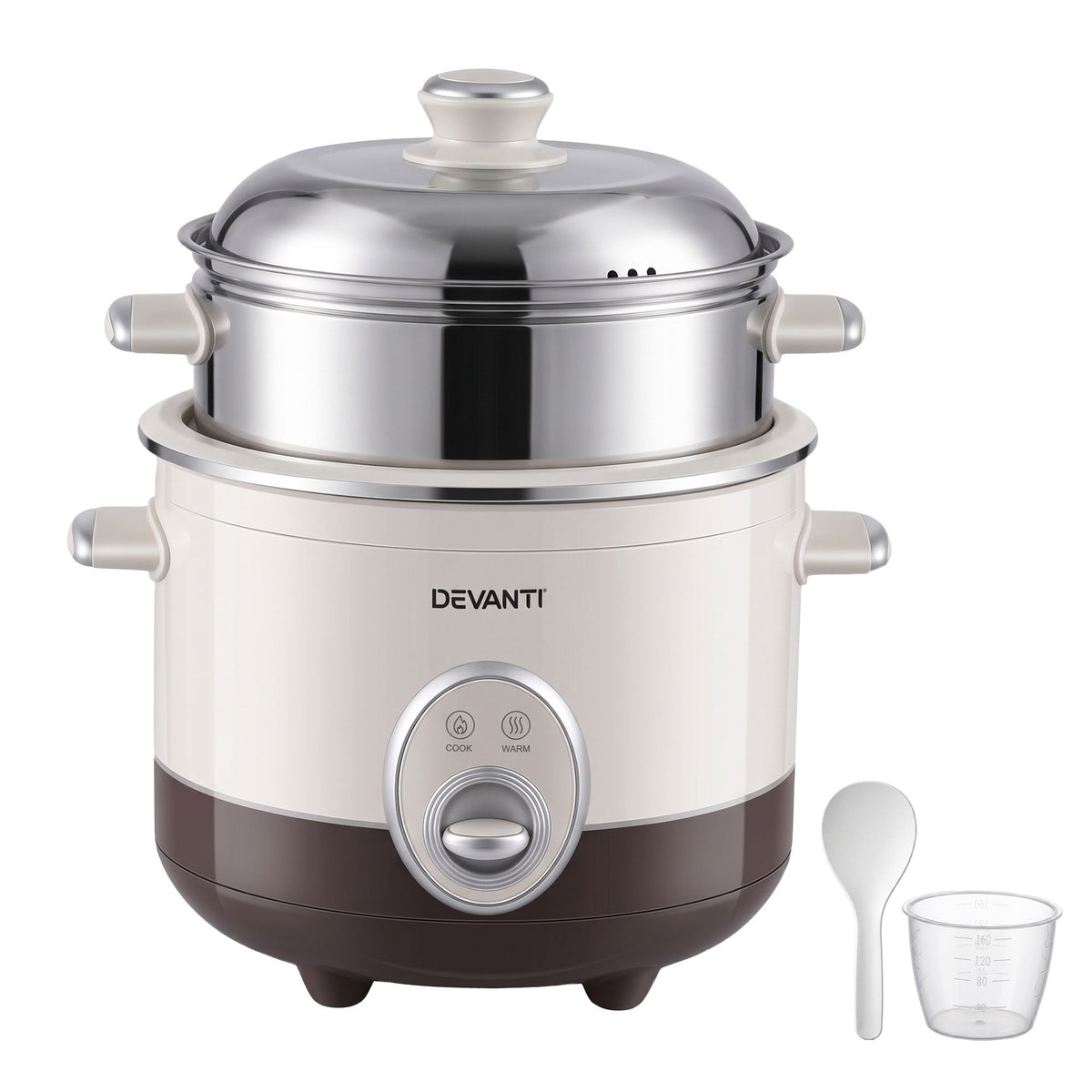 3L Multi Cooker with Steamer and 6 Cup Rice Capacity