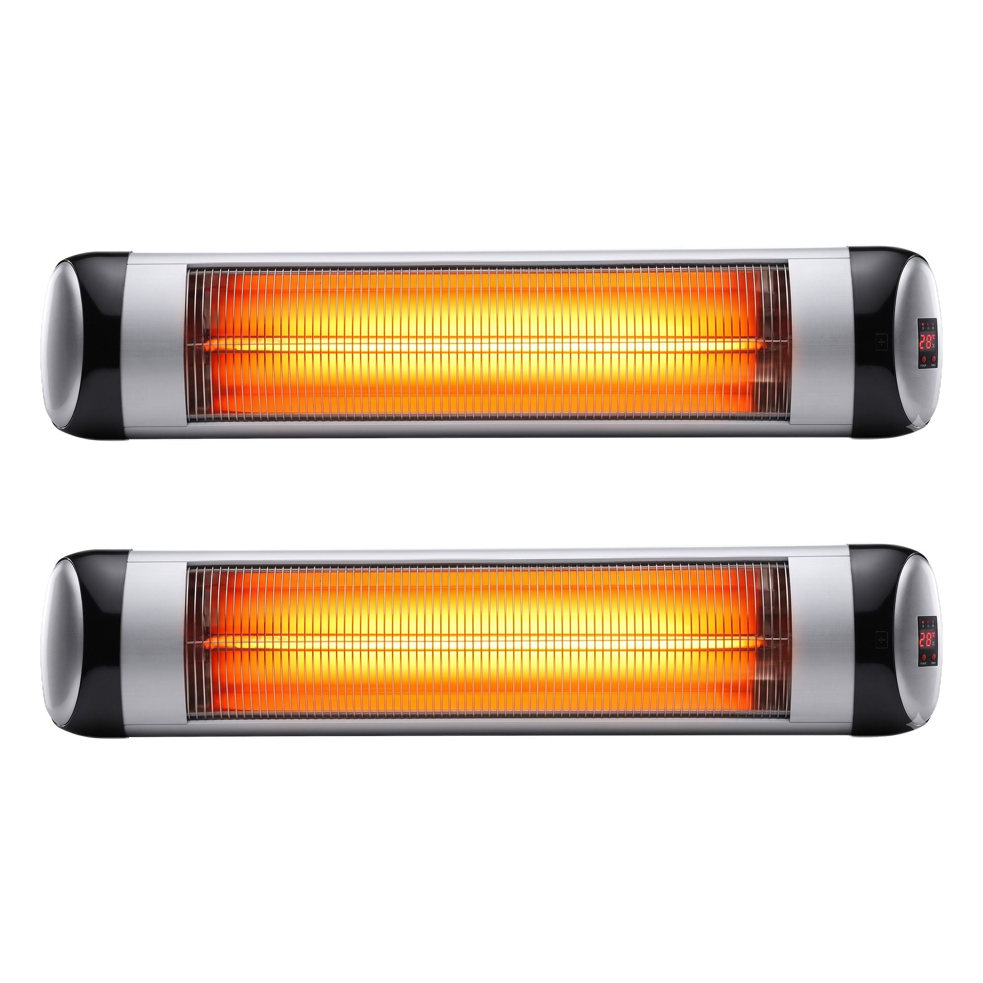 2PCS Electric Radiant Strip Heater Outdoor Indoor Patio Infrared Heaters 2000W