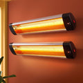 2PCS Electric Radiant Strip Heater Outdoor Indoor Patio Infrared Heaters 3000W