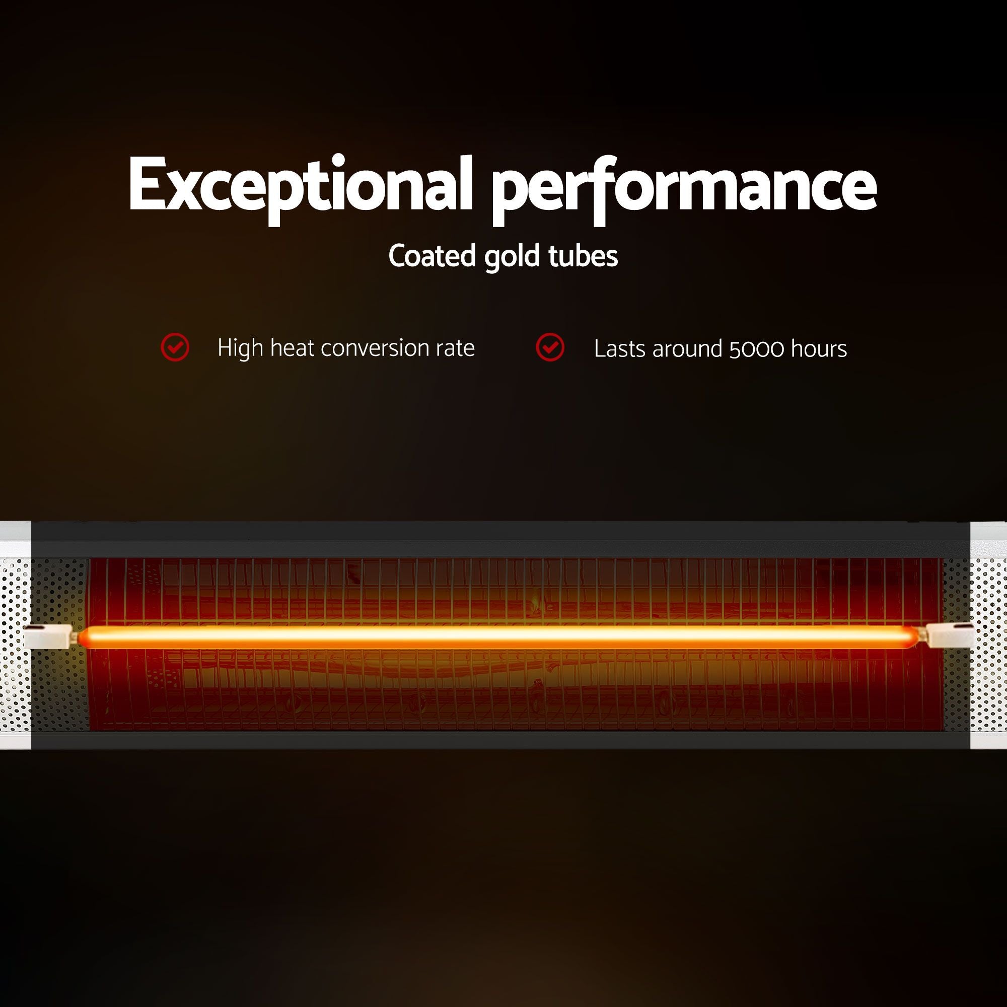 2PCS Electric Strip Heater Radiant Infrared Heaters Remote Control 2000W