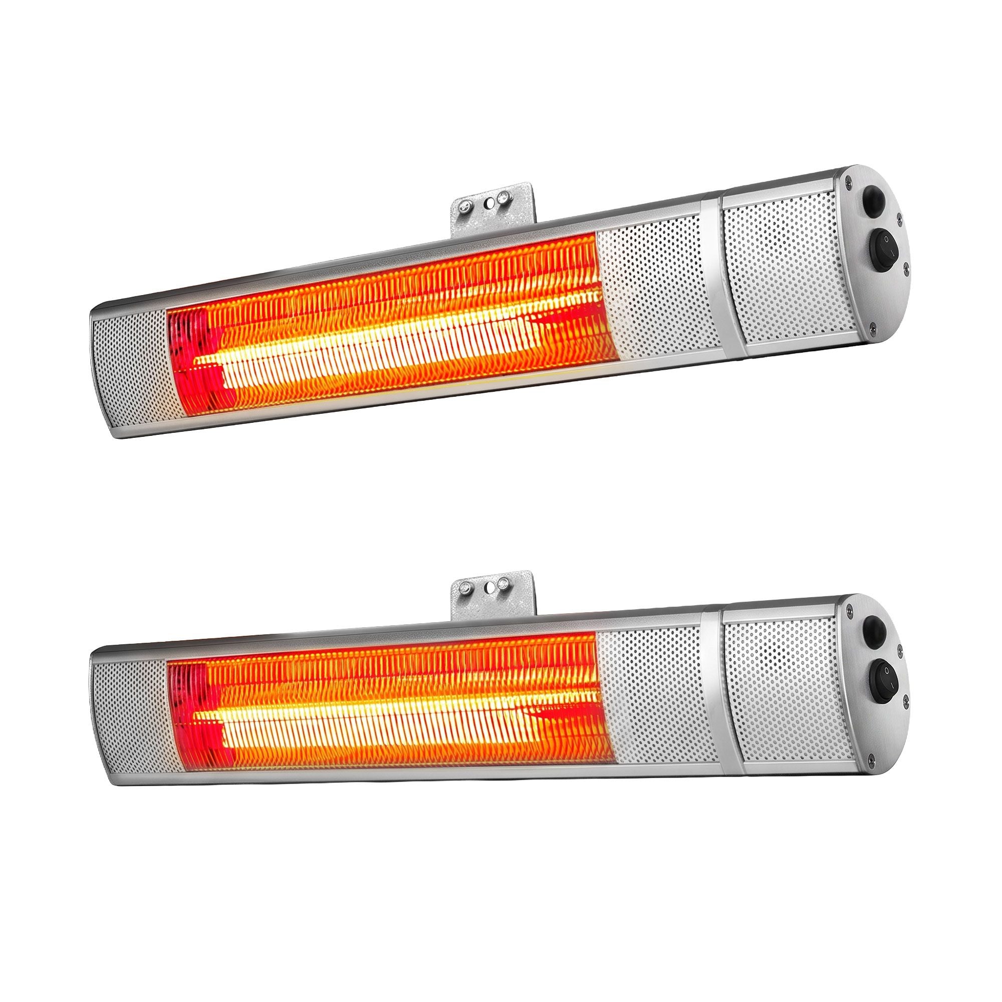 2PCS Electric Strip Heater Radiant Infrared Heaters Remote Control 2000W