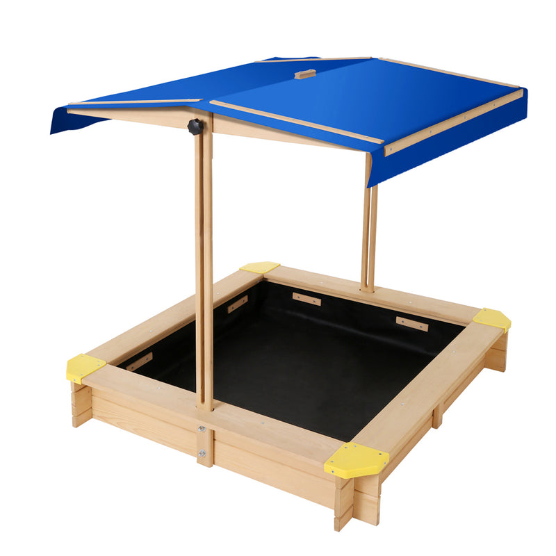 Wooden Outdoor Sand Box Set Sand Pit- Natural Wood