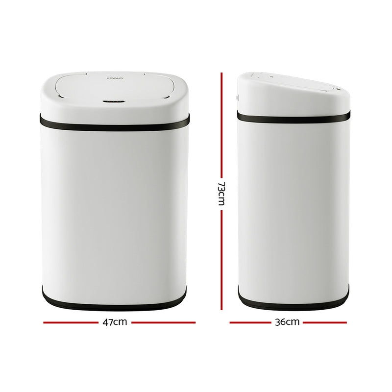 82L Motion Sensor Bin Rubbish Waste Automatic Trash Can Kitchen White