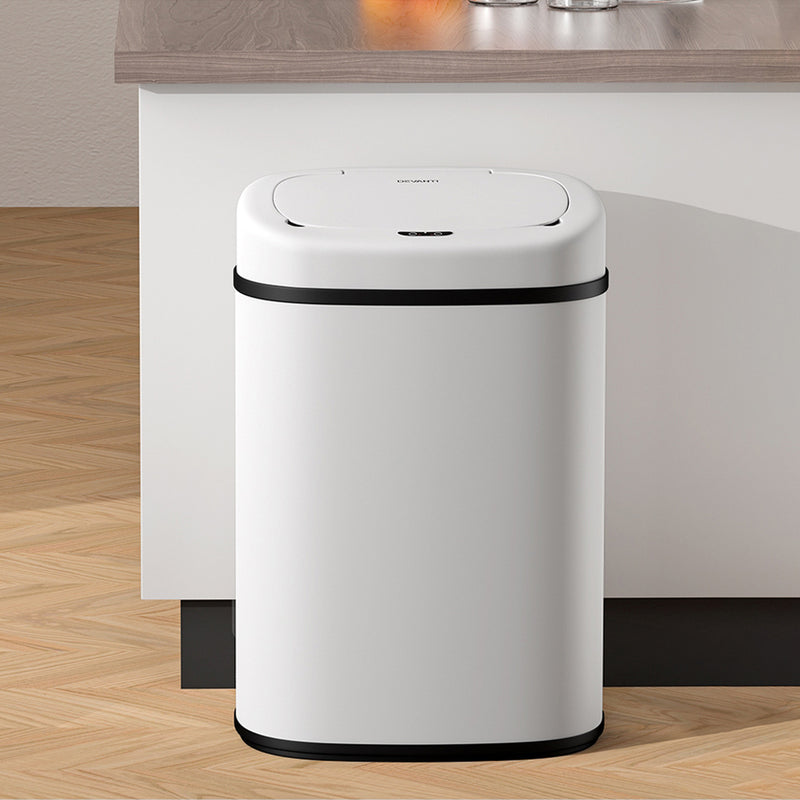 82L Motion Sensor Bin Rubbish Waste Automatic Trash Can Kitchen White