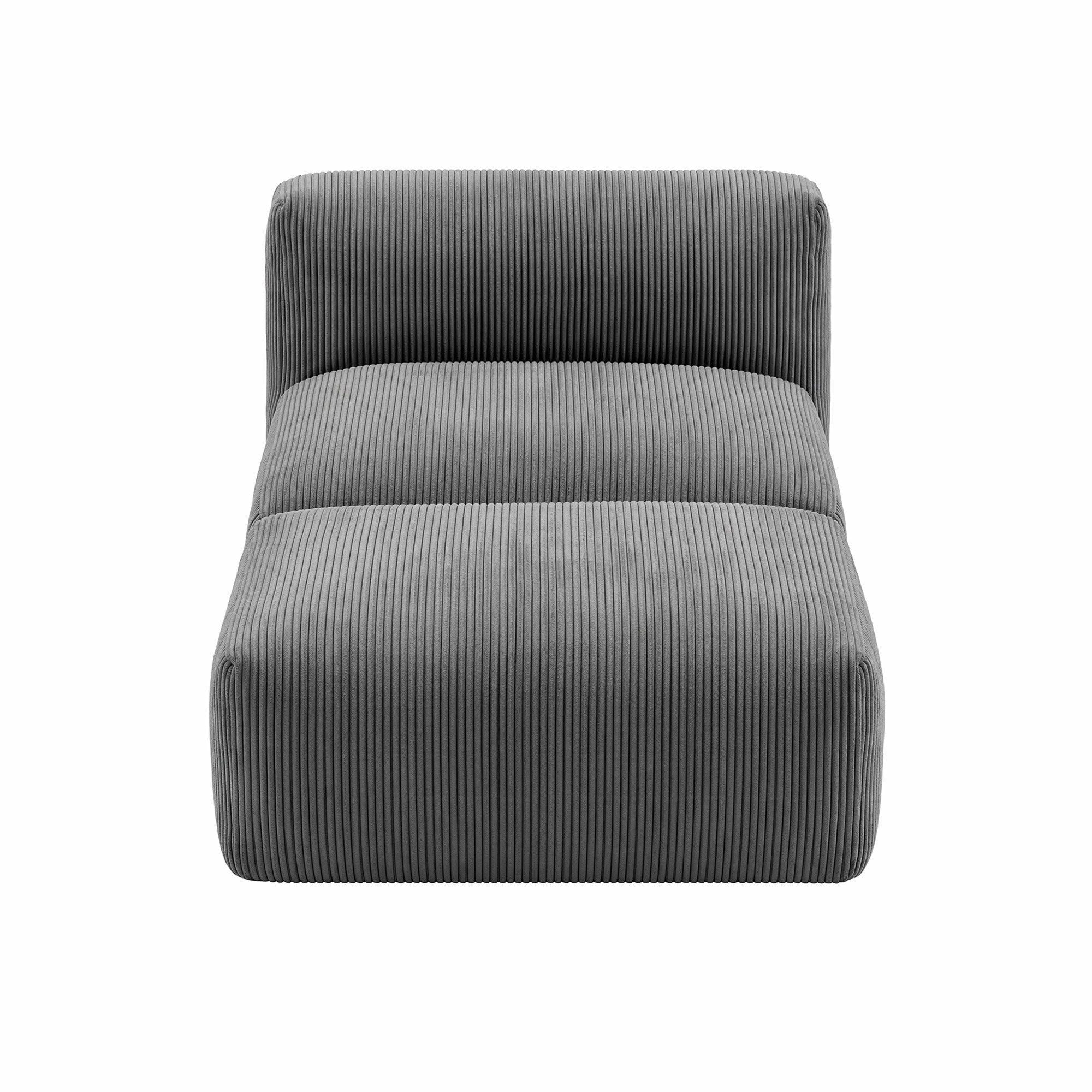 Foldable Bean Bag Sofa Bed Cloud Couch Floor Lounger Chair - Grey