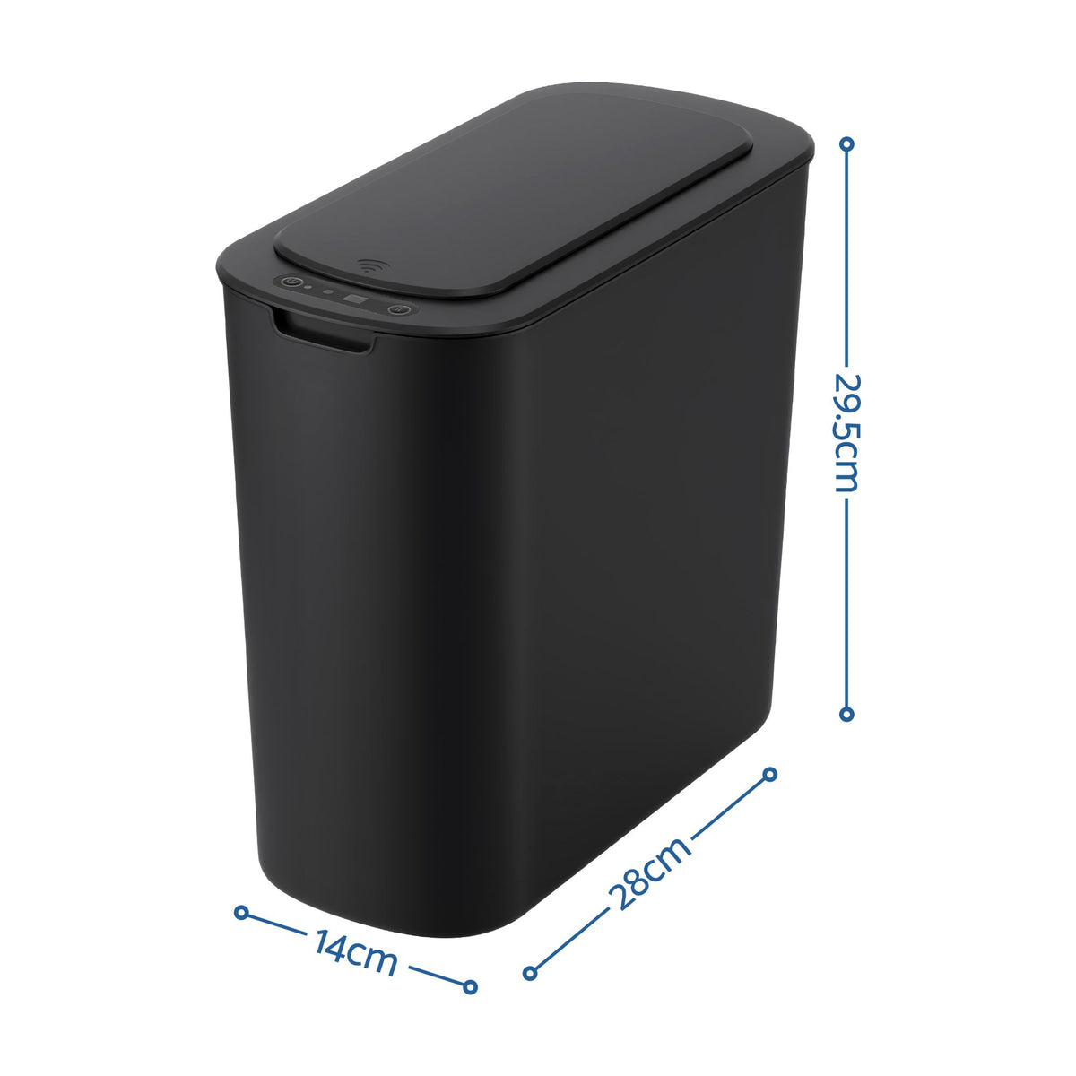 Automatic Motion Sensor Kitchen Trash Bin with Lid 11L Slim Touchless Garbage Can with Liner Holder - Black