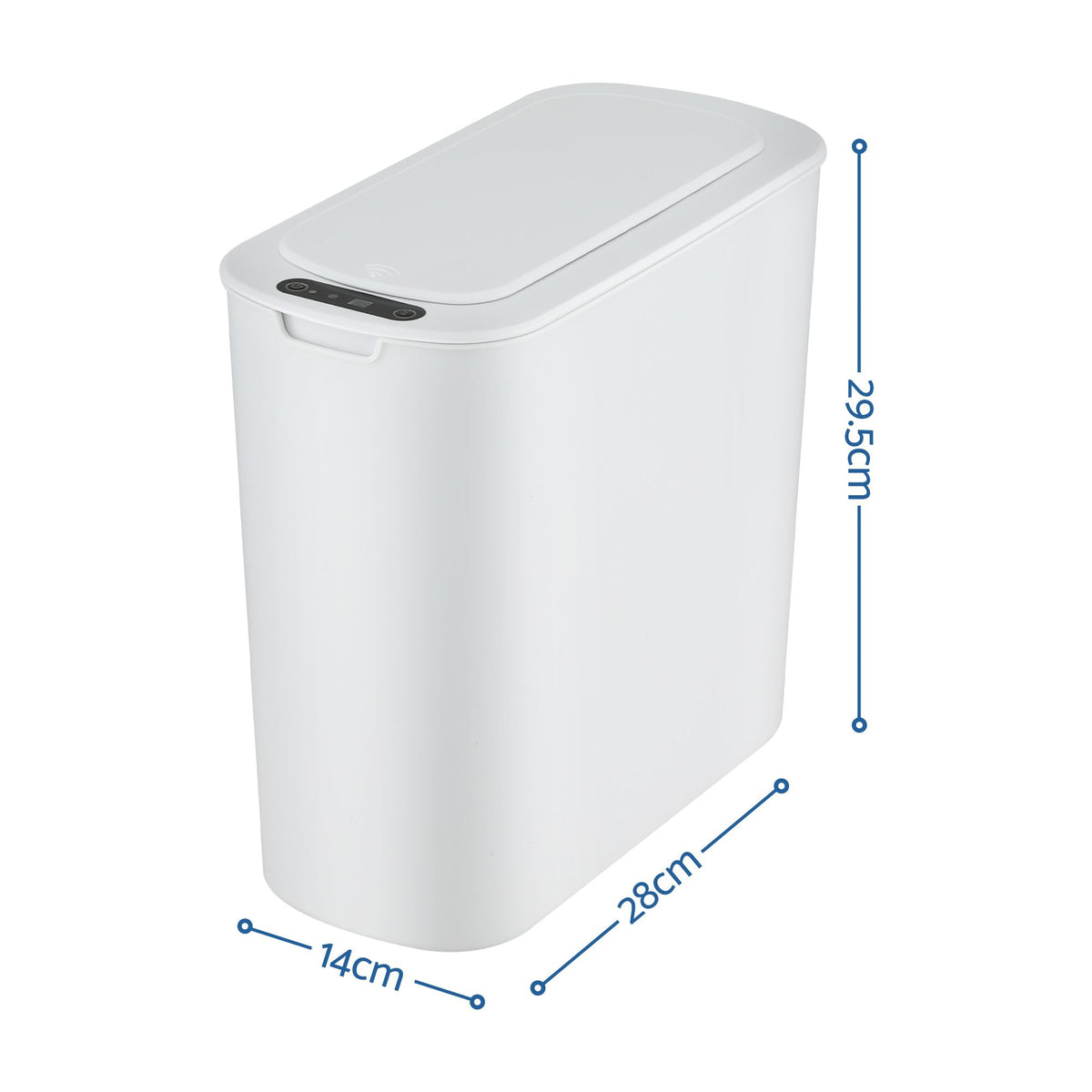 Automatic Touchless 11L Motion Sensor Kitchen Trash Bin with Lid and Liner Holder - White