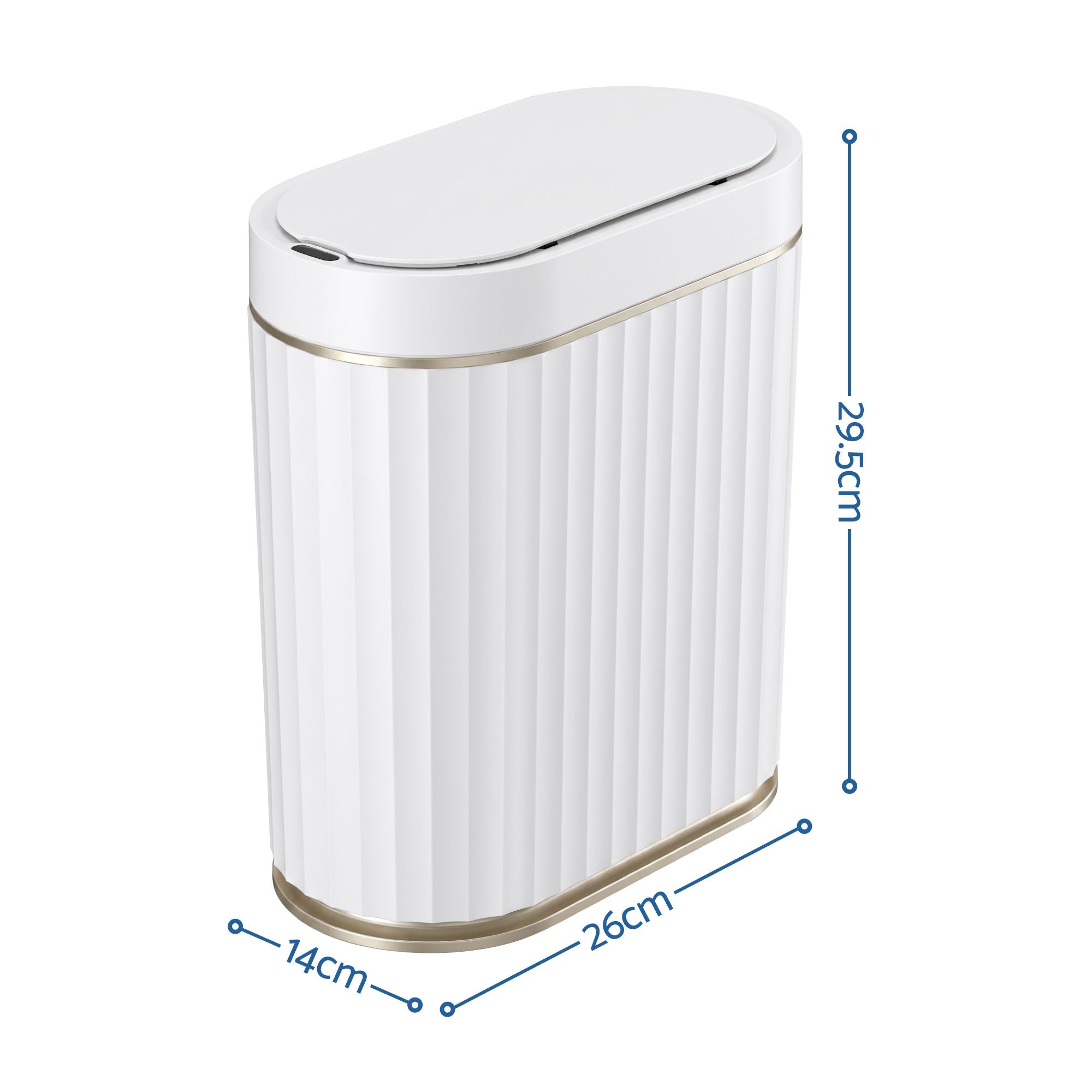 Sensor Bins 7L Motion Sensor Touchless Automatic Slim Trash Can - White
