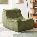 Floor Sofa Armless Chenille No Assembly Removable Cover Green