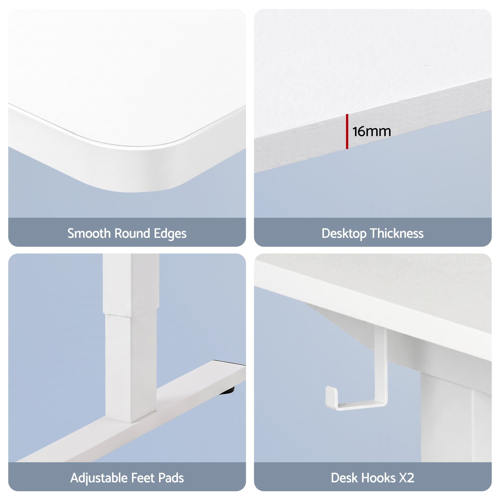 Standing Desk Office Chair Sit Stand Ergonomic Combo 140cm White