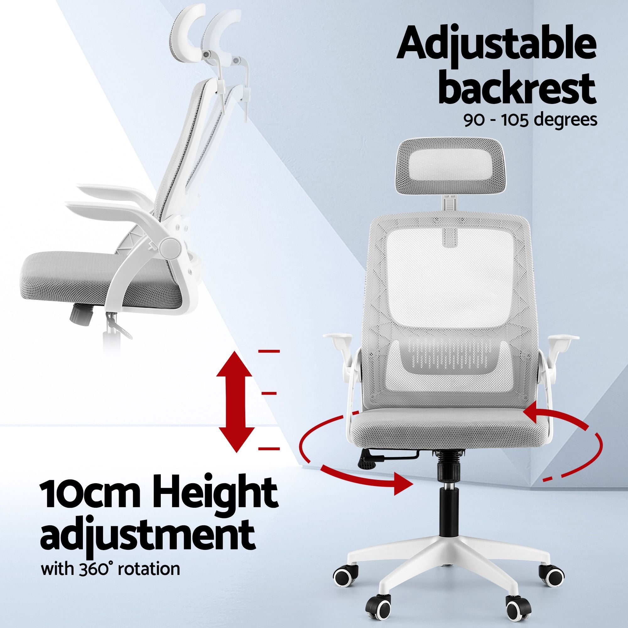 Standing Desk Office Chair Sit Stand Ergonomic Combo 140cm White