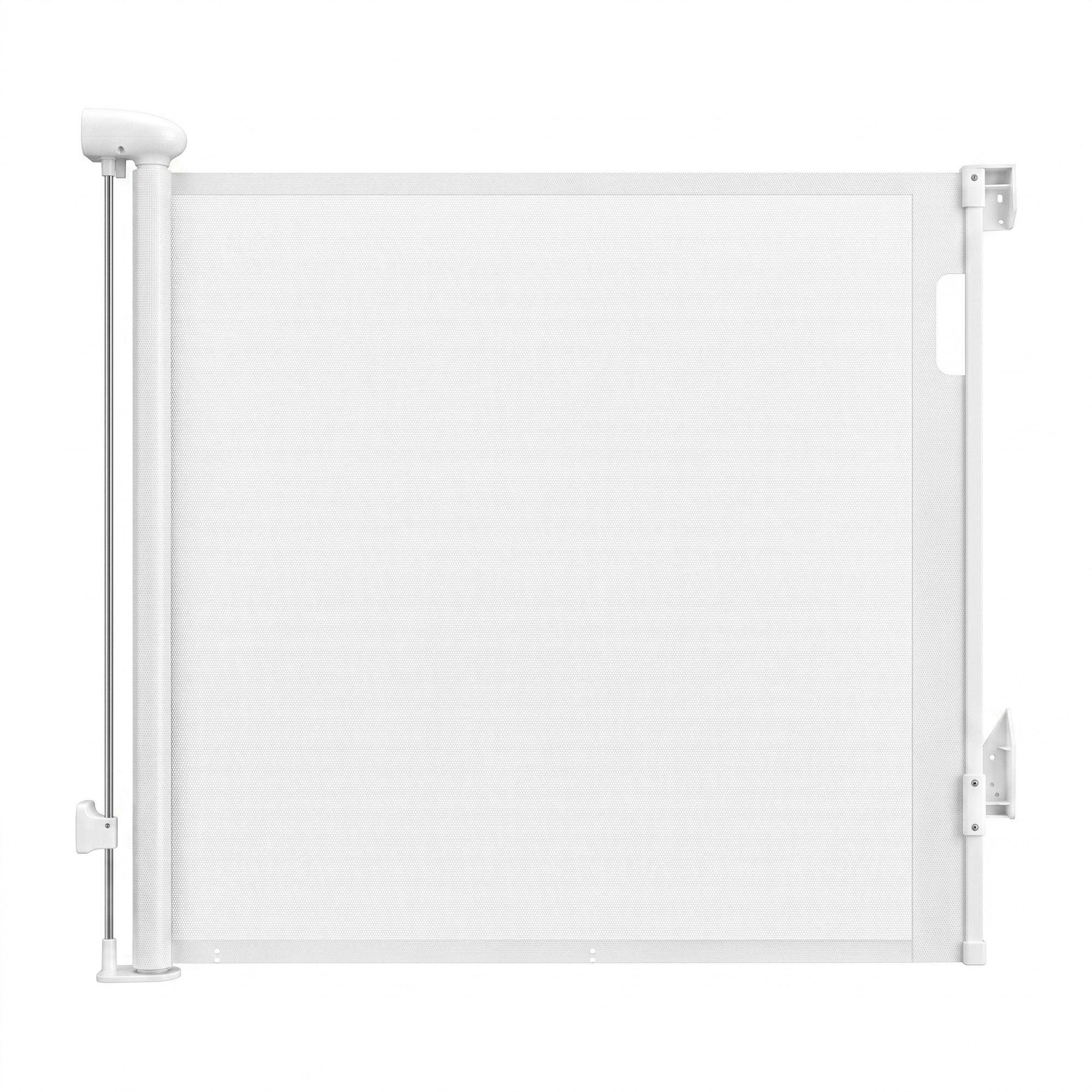 Retractable Gate Baby Gate Pet Safety Fence Extends up to 140cm White