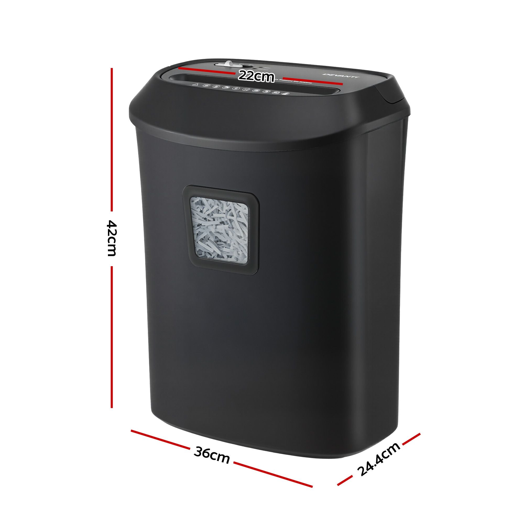 25L Paper Shredder 14 Sheet P4 Cross Cut for Home Office