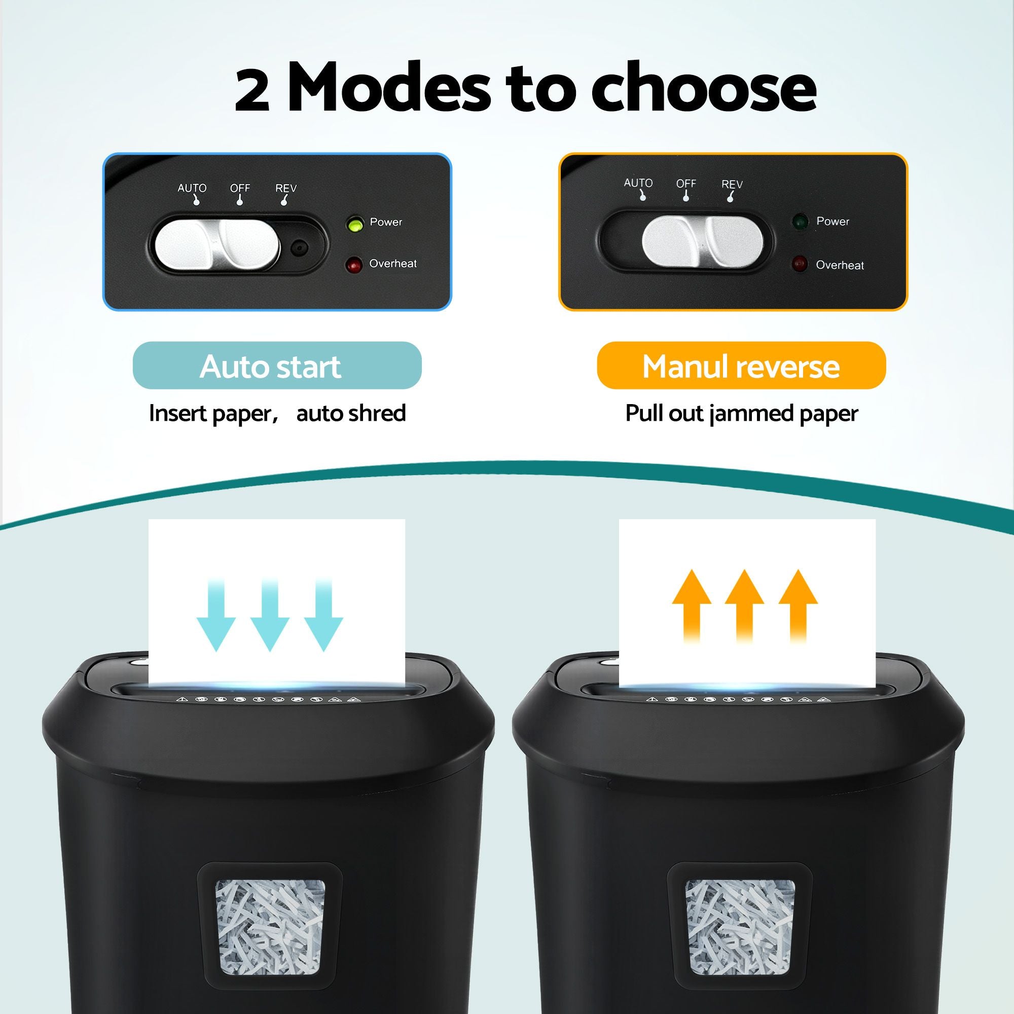 25L Paper Shredder 14 Sheet P4 Cross Cut for Home Office