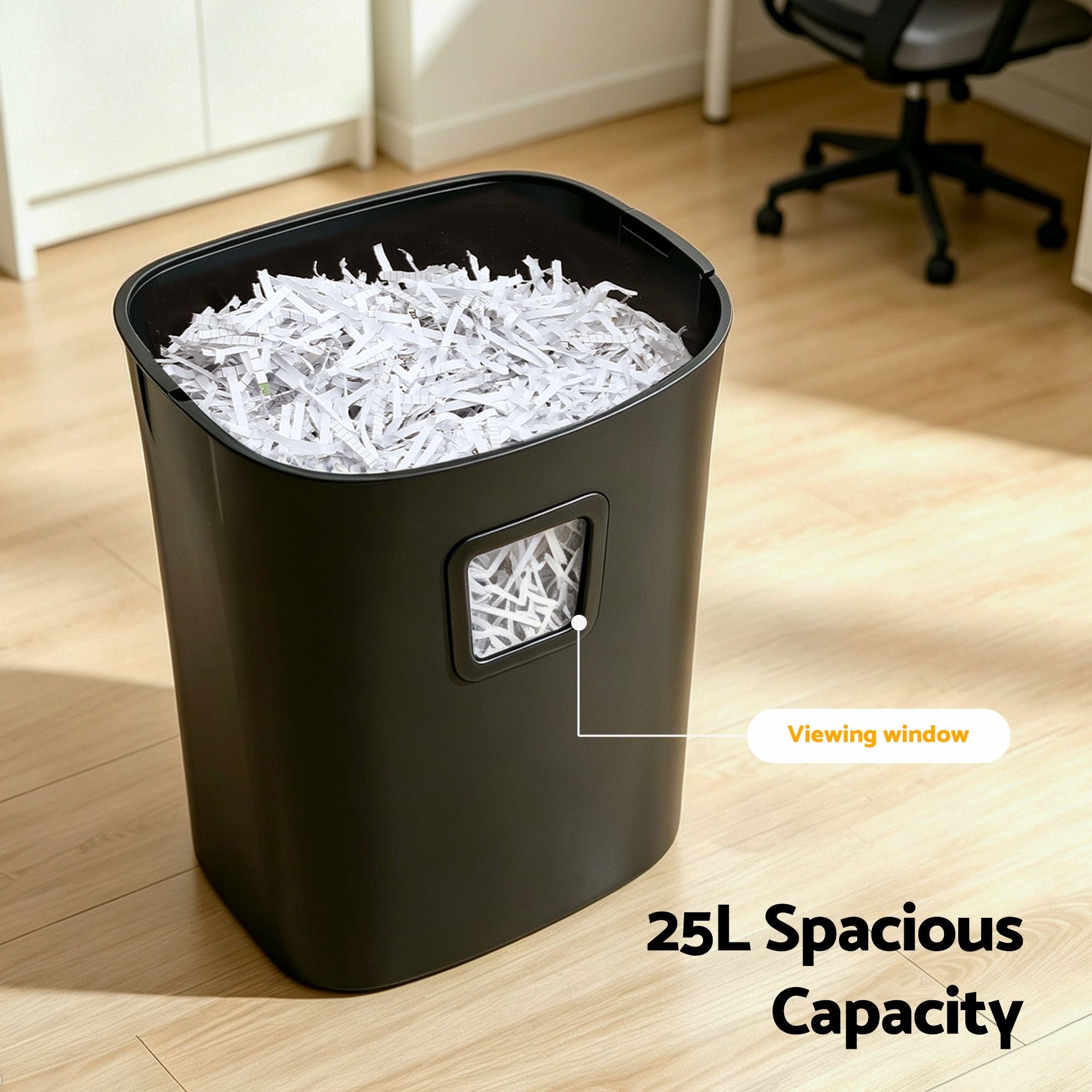 25L Paper Shredder 14 Sheet P4 Cross Cut for Home Office