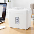 8L Tabletop Paper Shredder 4 Sheet P4 Cross Cut - White