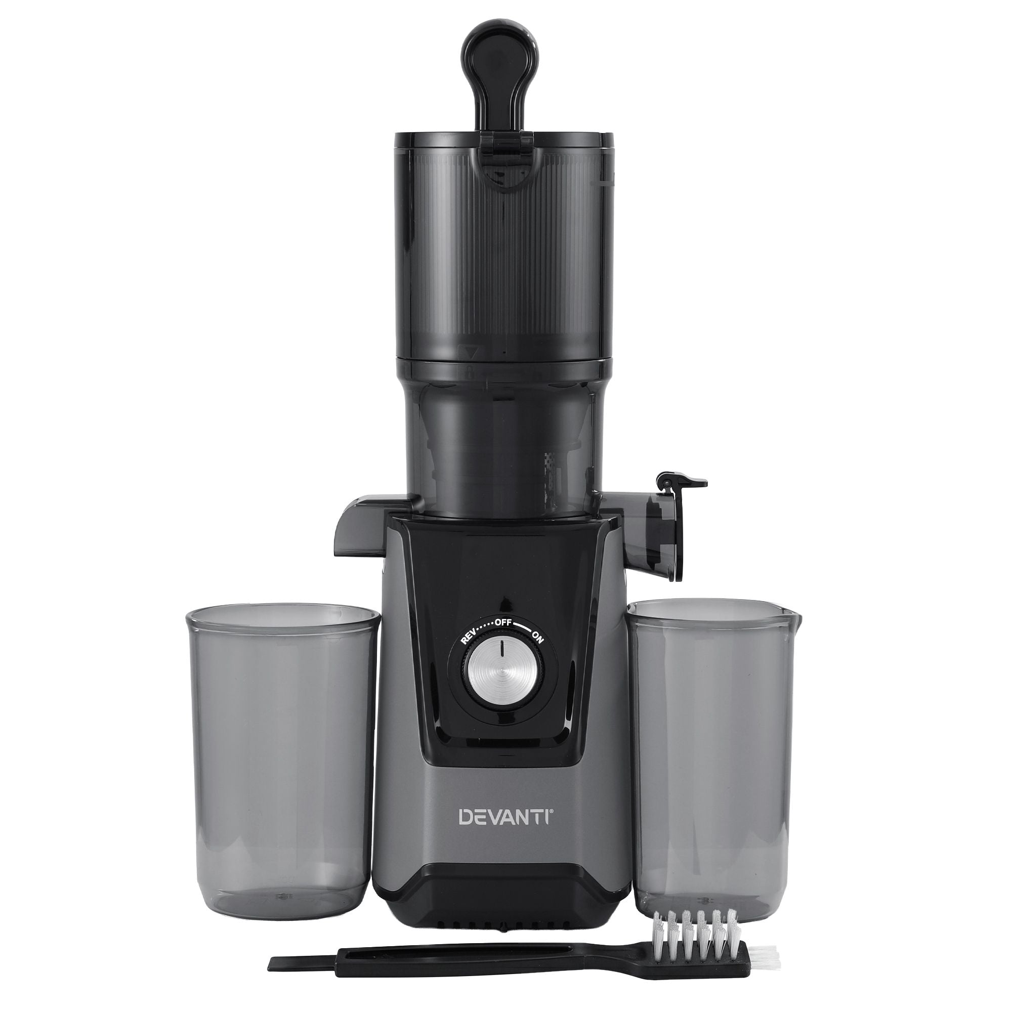 Slow Juicer Cold Press 200W with Large Feed Chute for Fruit and Vegetable Juice - White