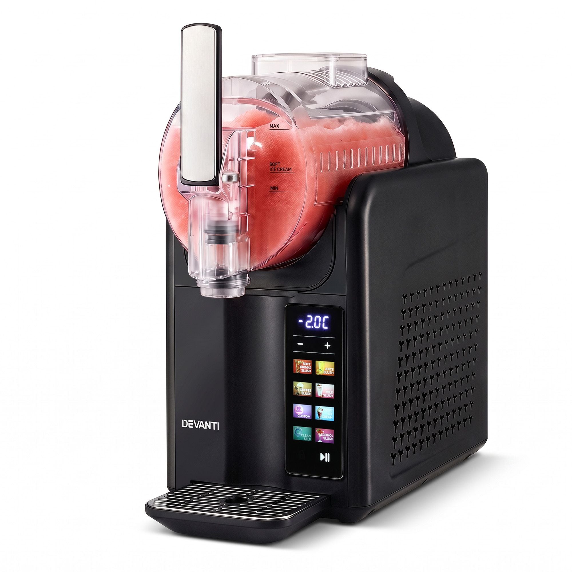 Slushie Machine 2L Frozen Drink Maker Ice Cream Cocktail Slush Maker Black