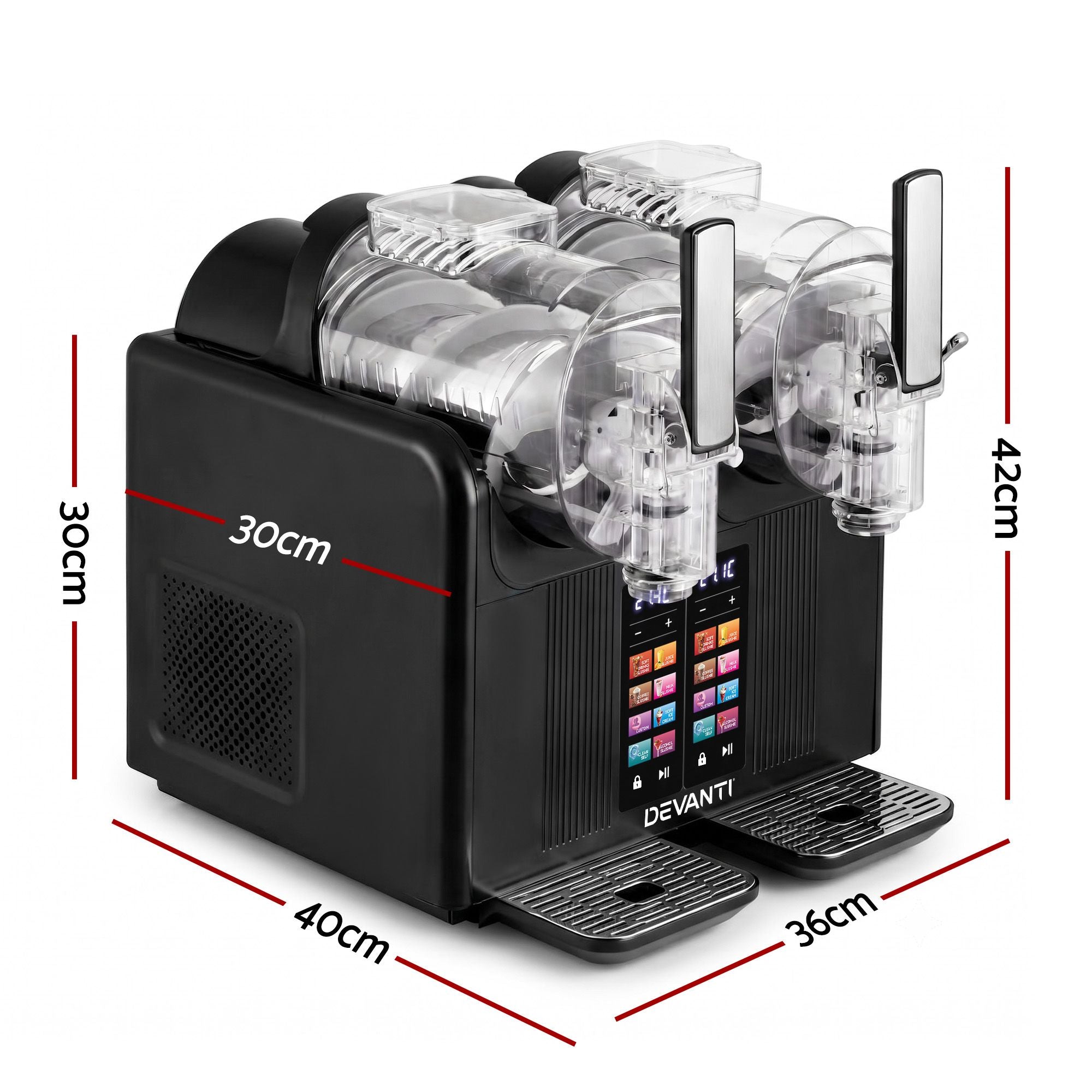 Slushie Machine 4L Dual Tanks Frozen Drink Ice Cream Maker