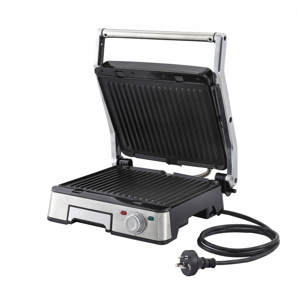 2000W 3-in-1 Panini Press Grill Sandwich Maker 4 Slice 180° Open