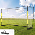 Portable Soccer Goal Net 12x6ft Fibreglass Frame with Polyester Netting