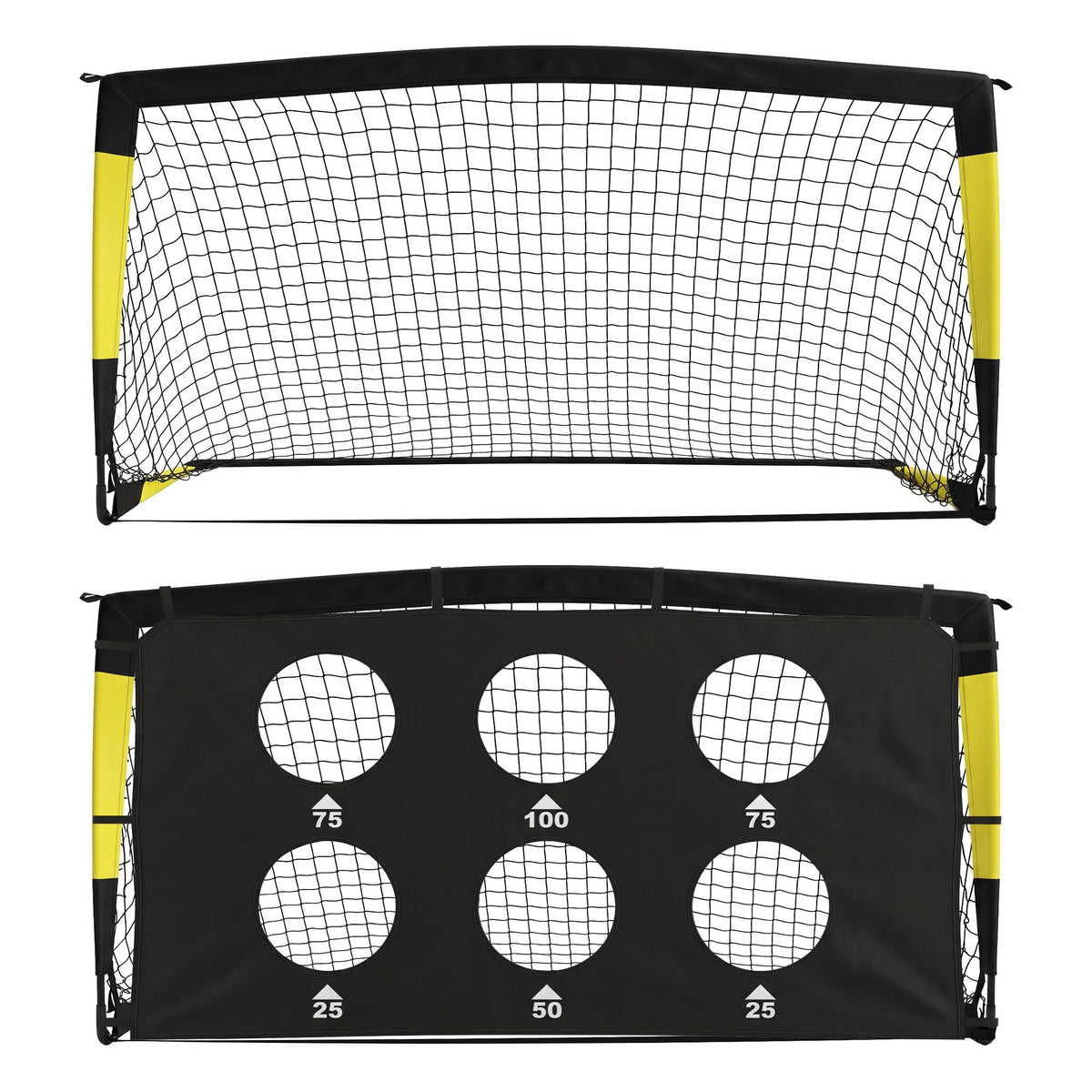 Pop Up Soccer Goals 2 Piece Set with Target Net and Accessories for Kids Indoor Outdoor
