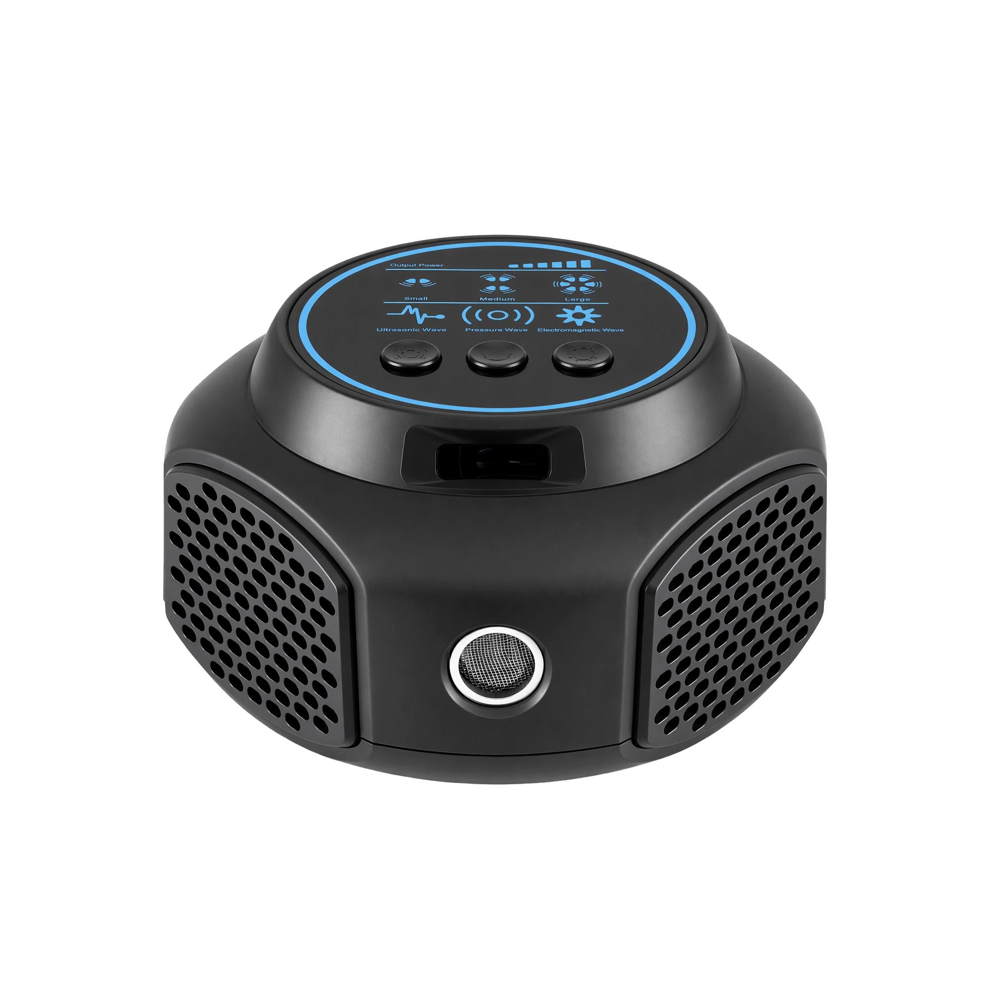 Ultrasonic Rat Repeller 360 Degree 4 Modes Pest Repeller Black