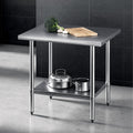Stainless Steel Kitchen Bench 914x762mm 430 Range - Stainless Steel