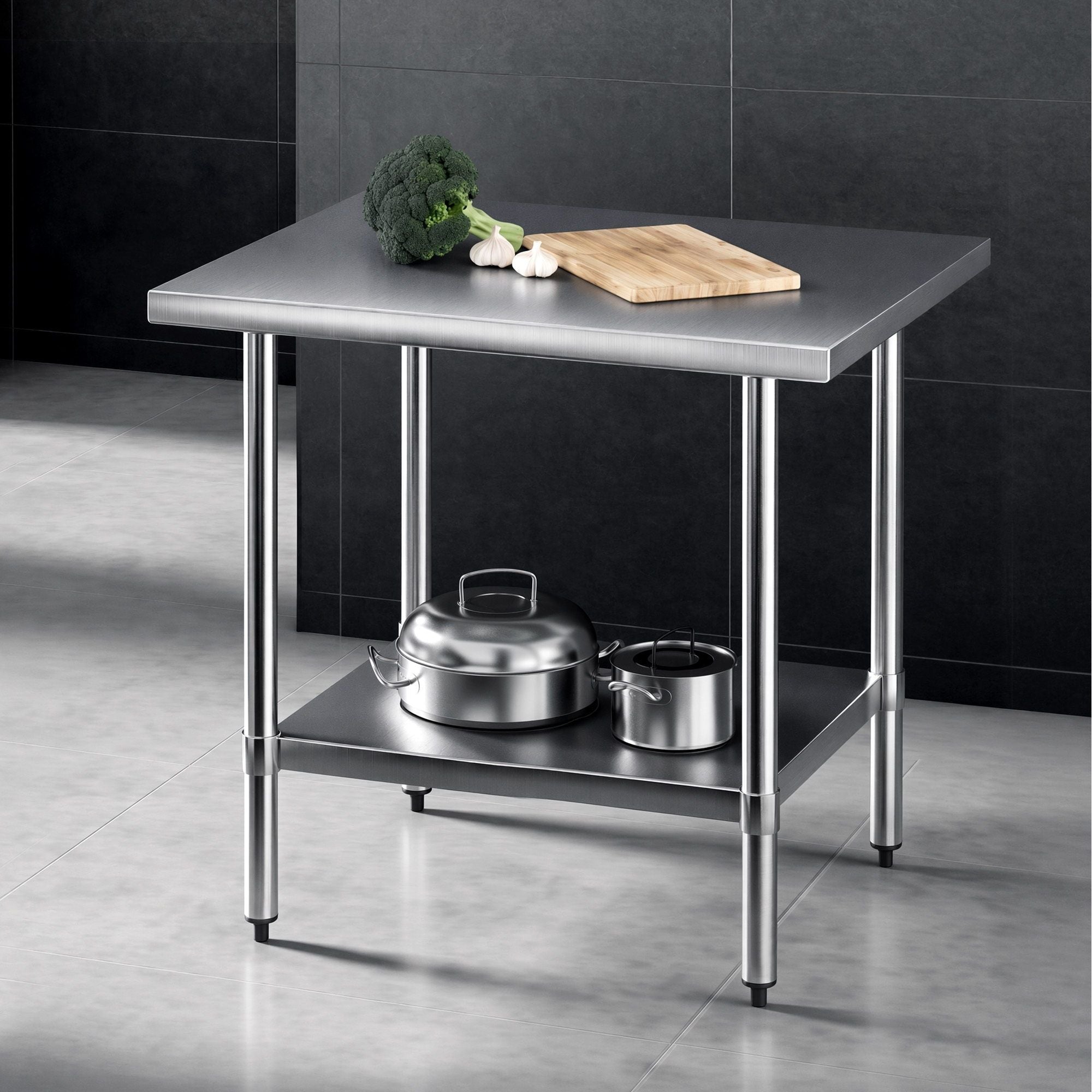 Stainless Steel Kitchen Bench 914x762mm 430 Range - Stainless Steel