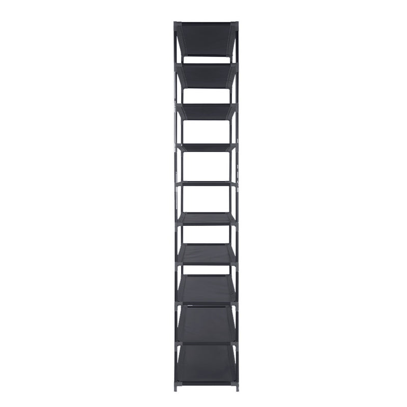 10 Tier Stackable Shoe Rack (Black)