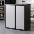 Steel Tool Cabinet Wall Mount Adjustable Shelf Garage Storage Lockable Black Grey