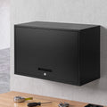 Wall Mount Steel Tool Cabinet Garage Storage Box Lockable Overhead Shelf Black