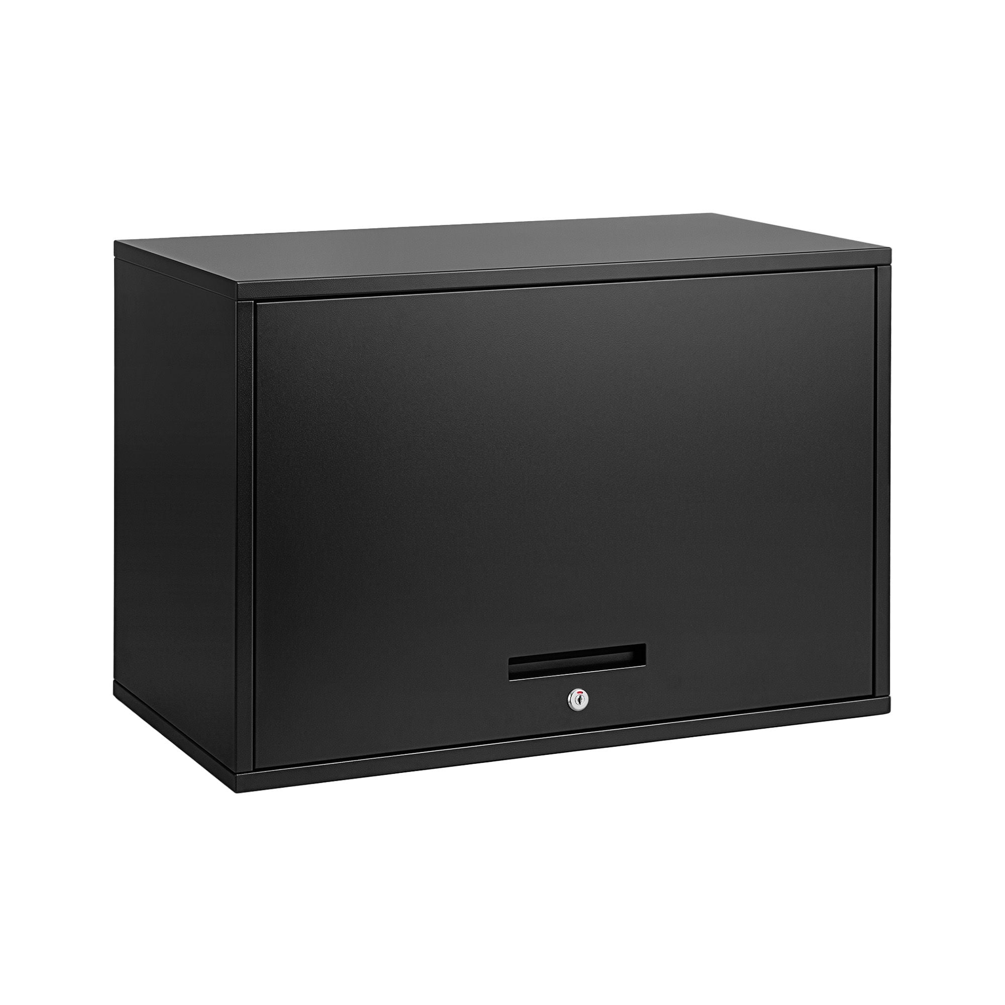 Wall Mount Steel Tool Cabinet Garage Storage Box Lockable Overhead Shelf Black