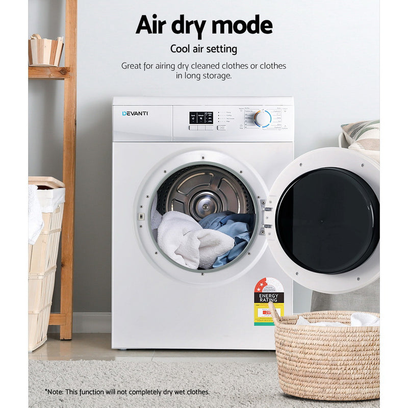 Devanti 7kg Vented Tumble Dryer - White