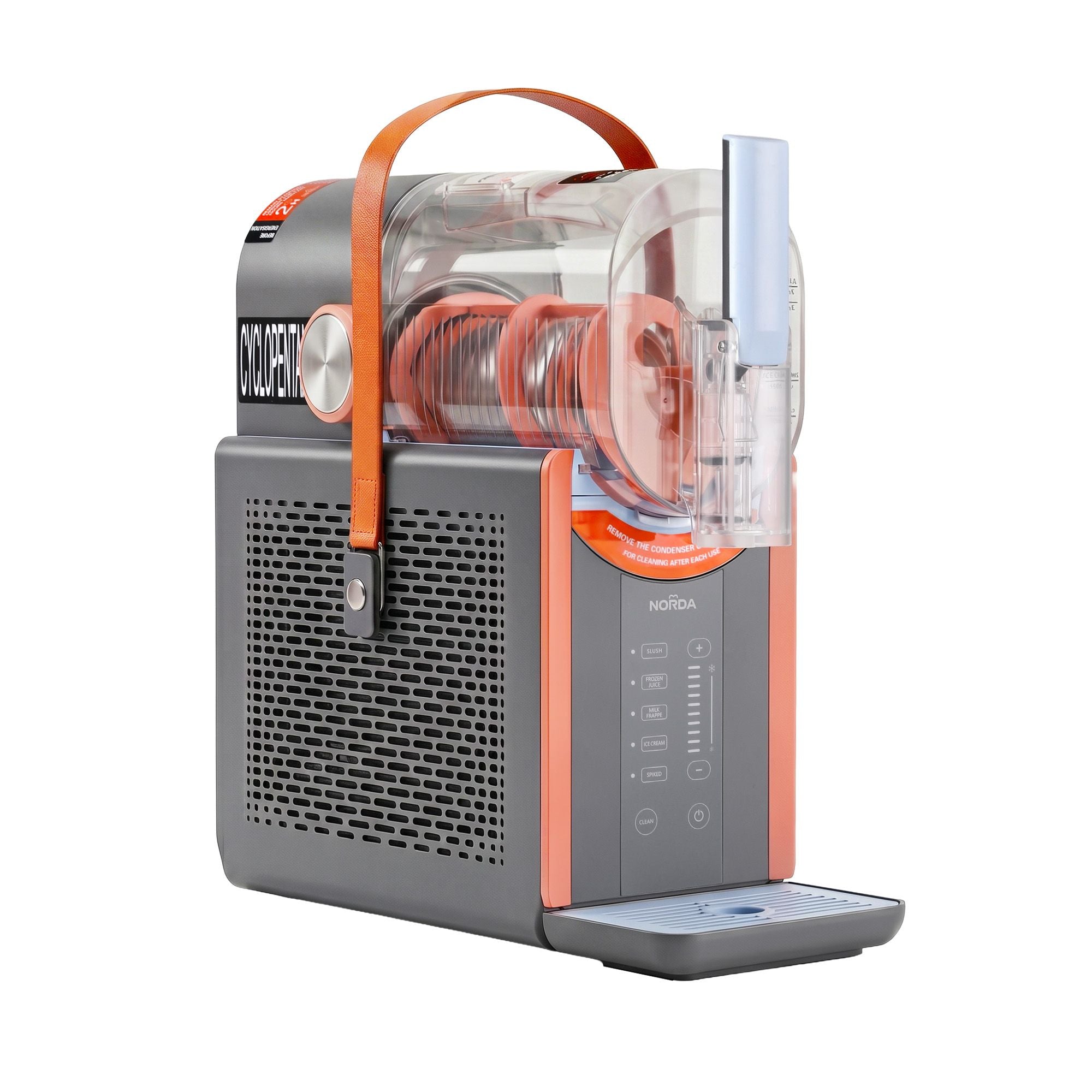 NORDA 2L Slushie Machine Frozen Drink and Ice Cream Maker Countertop - Grey