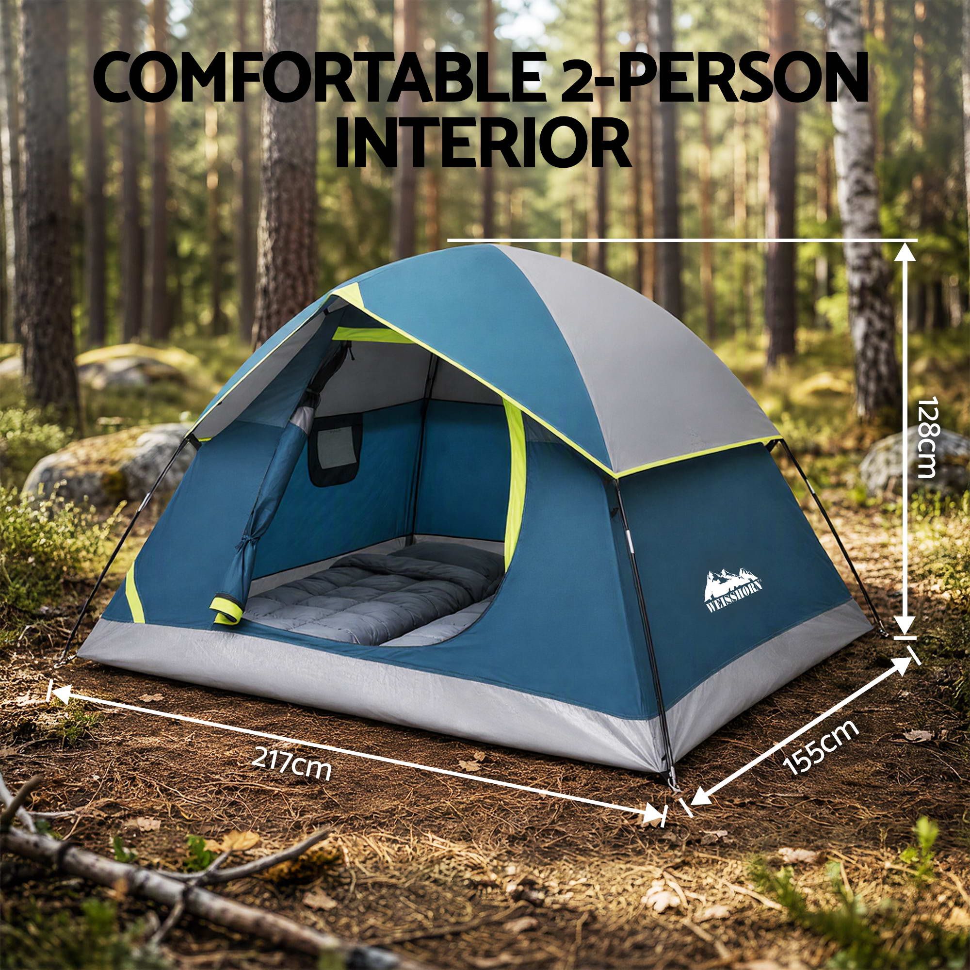 2 Person Camping Dome Tent Lightweight Waterproof Outdoor Hiking